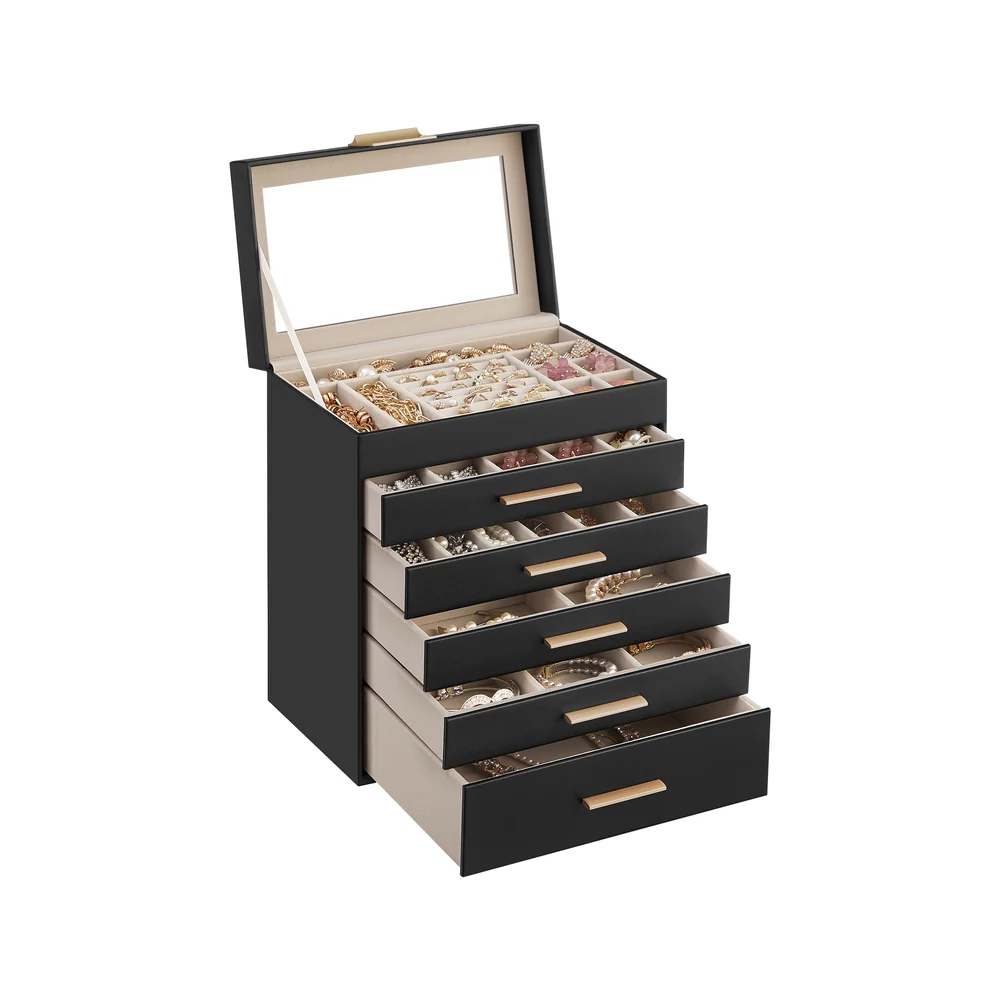 GISELLA Collection - Jewelry Box with Glass Lid for Sunglasses and Big Jewelry - Image 9