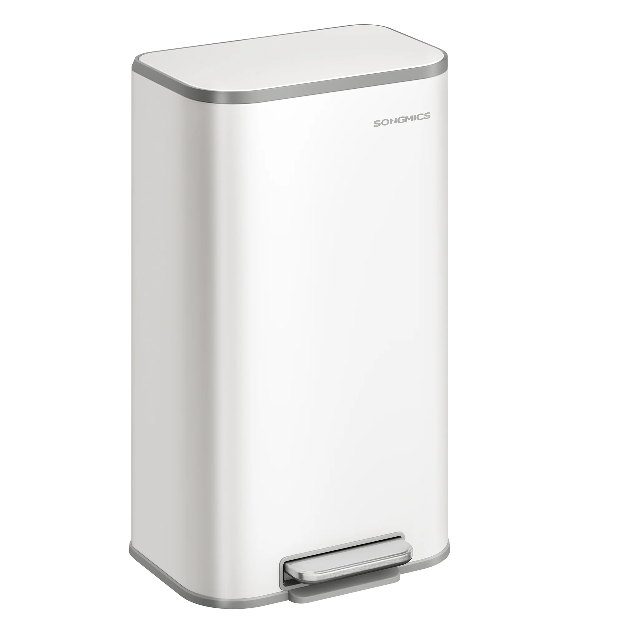 Kitchen Trash Can, 8-Gallon (30 L) Garbage Can with Lid, Stainless Steel