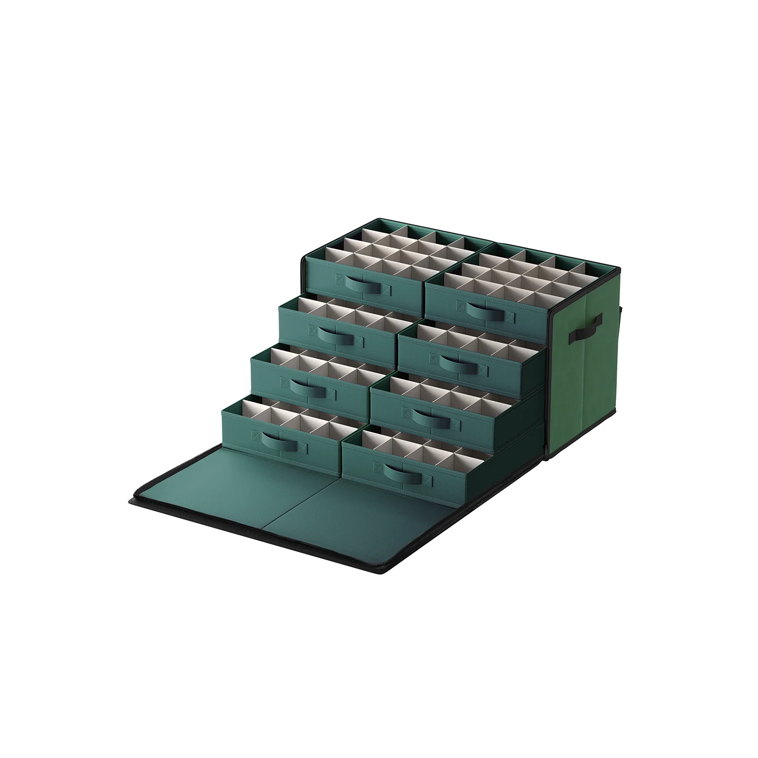 128-Slot Large Stackable Christmas Storage Container with Lid - Image 2