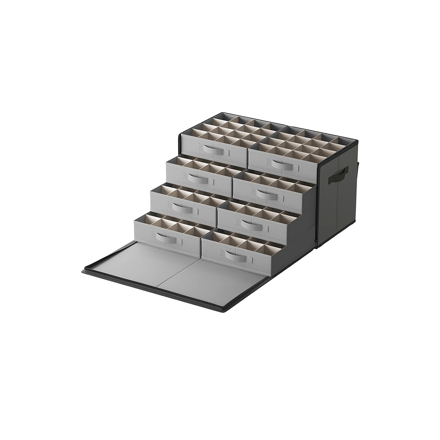 128-Slot Large Stackable Christmas Storage Container with Lid - Image 3