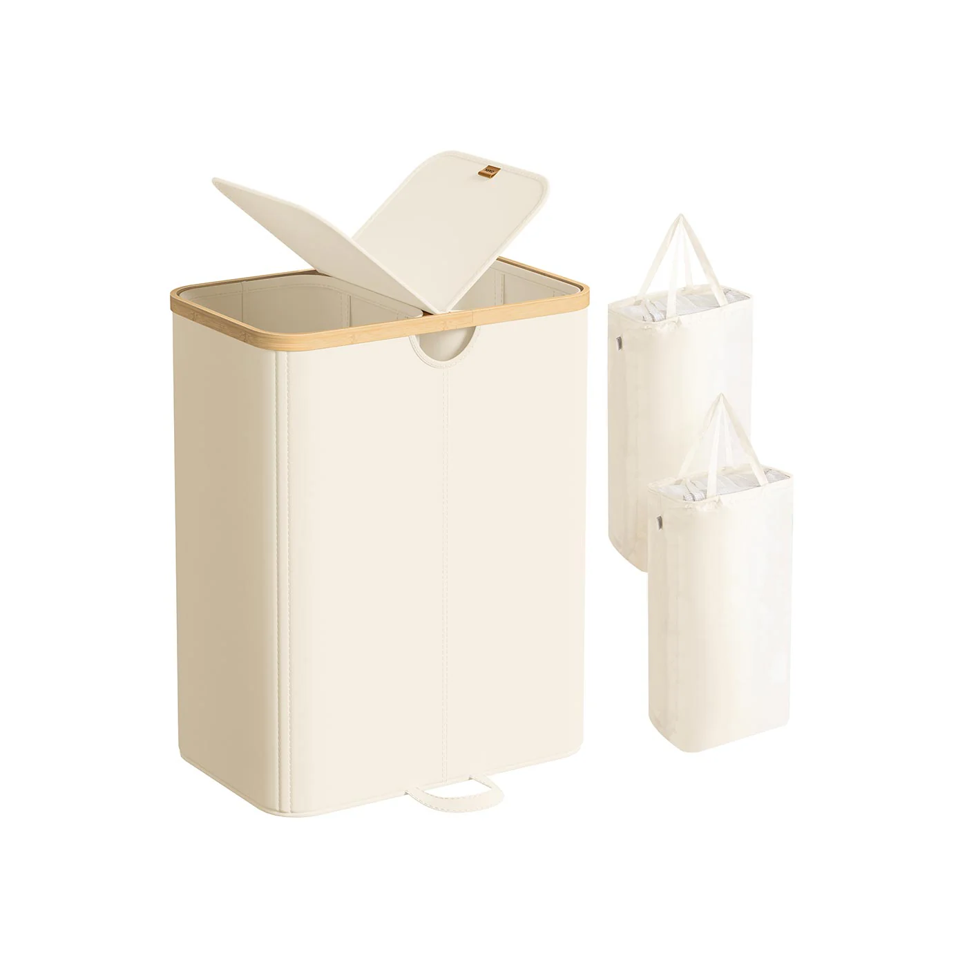 Laundry hamper with dual compartments and removable liner - Image 3