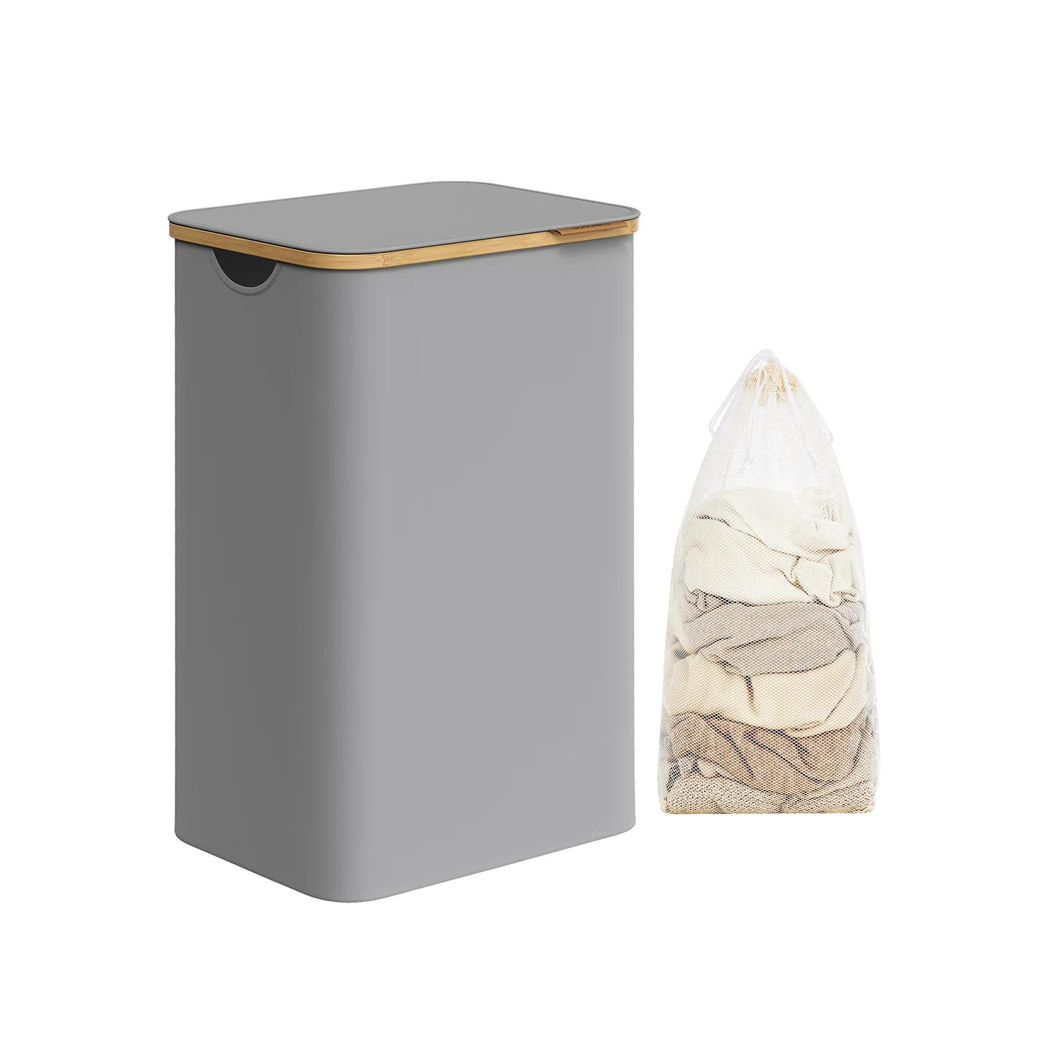 Laundry Hamper with Lid, Slim Laundry Basket - Image 2