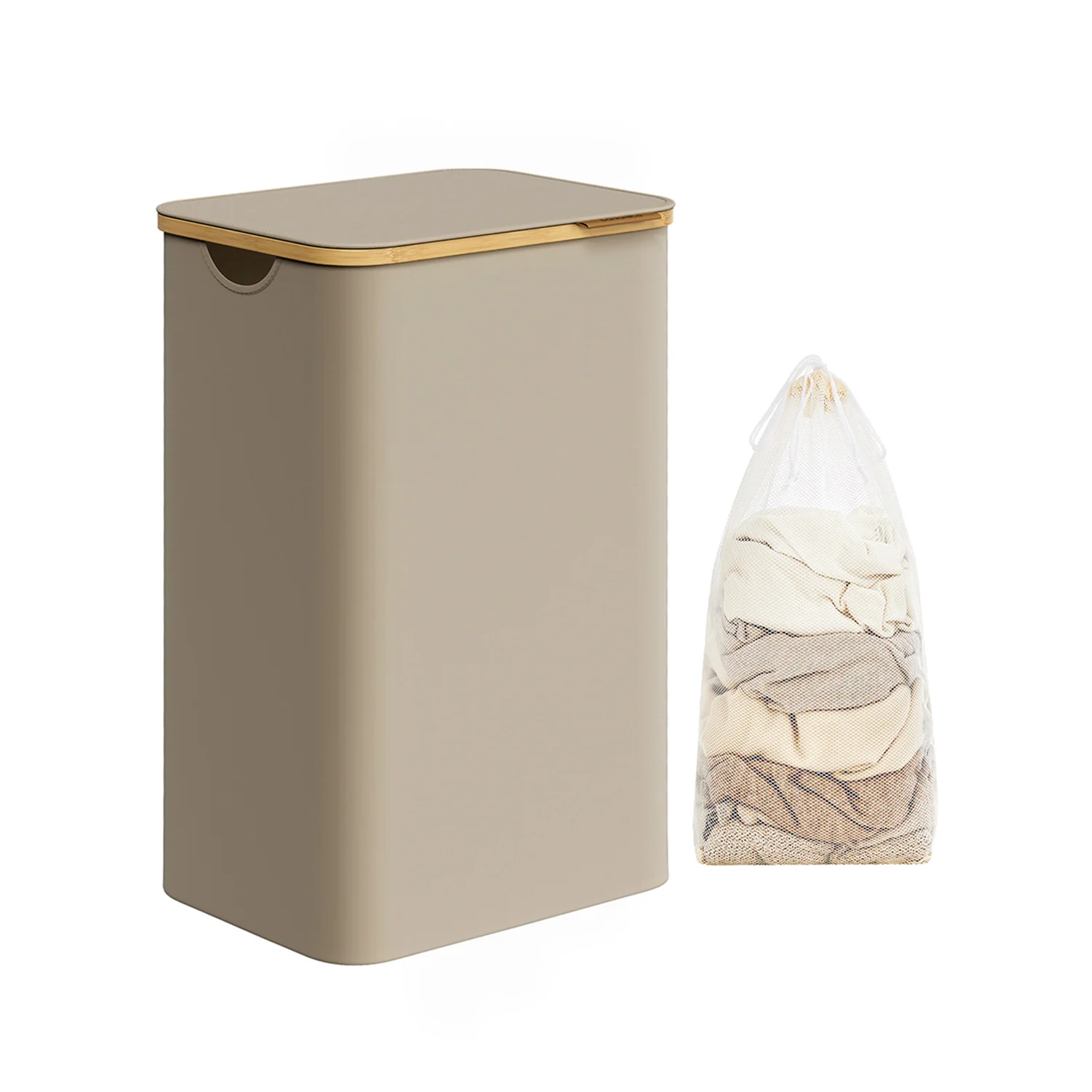 Laundry Hamper with Lid, Slim Laundry Basket - Image 4