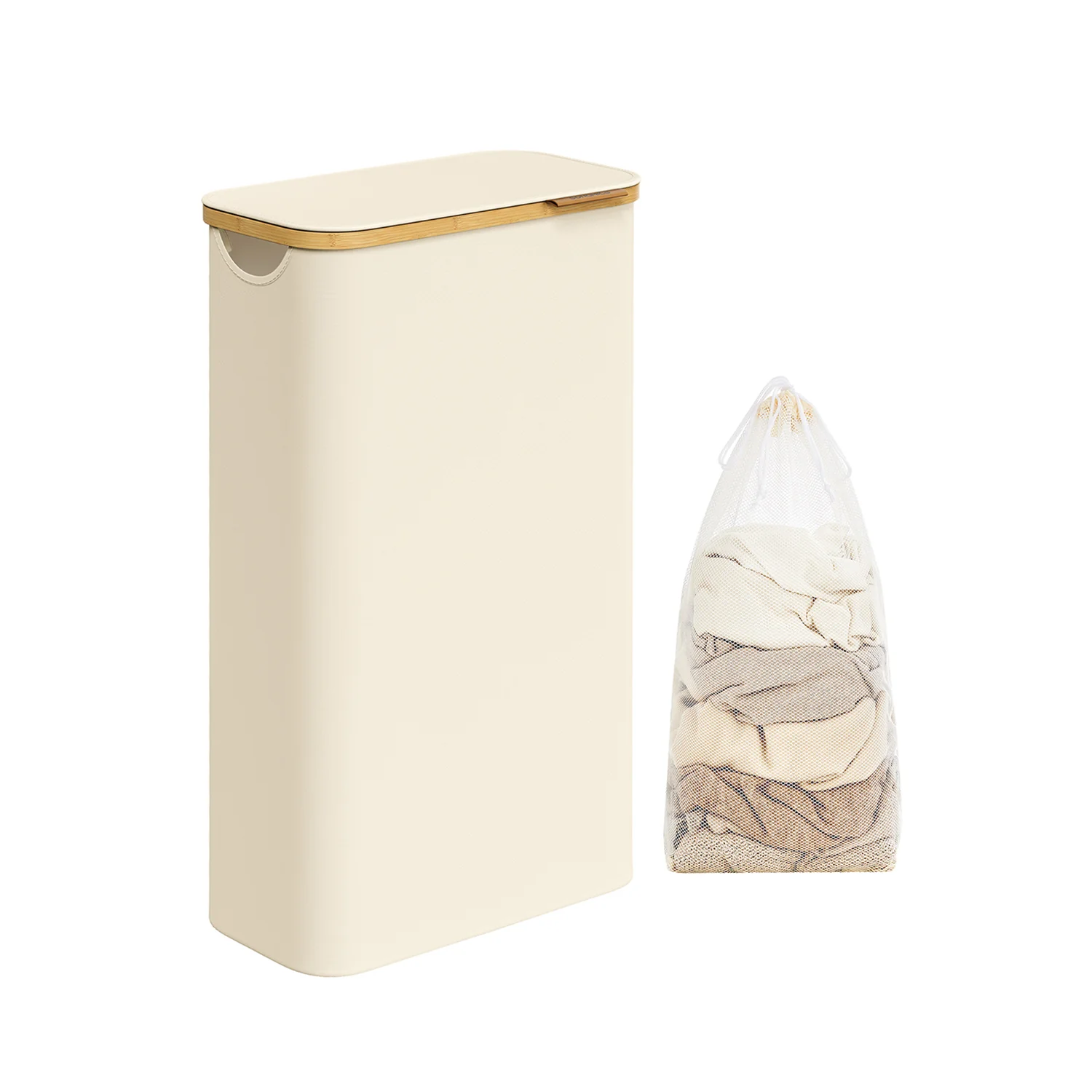 Laundry Hamper with Lid, Slim Laundry Basket - Image 9