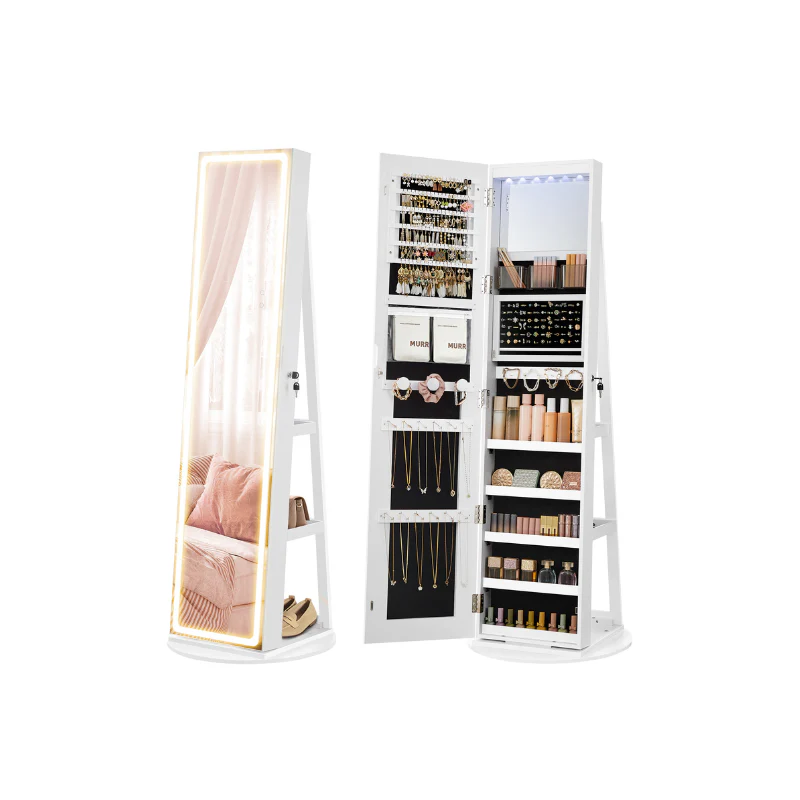LED Mirror Jewelry Cabinet Standing - Image 3