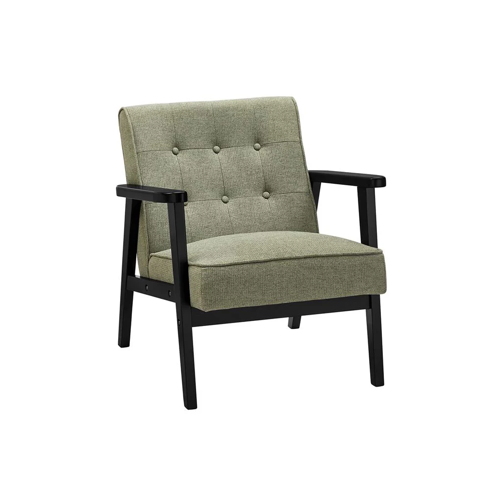 Leisure Chair with Solid Wood Armrest and Feet - Image 3