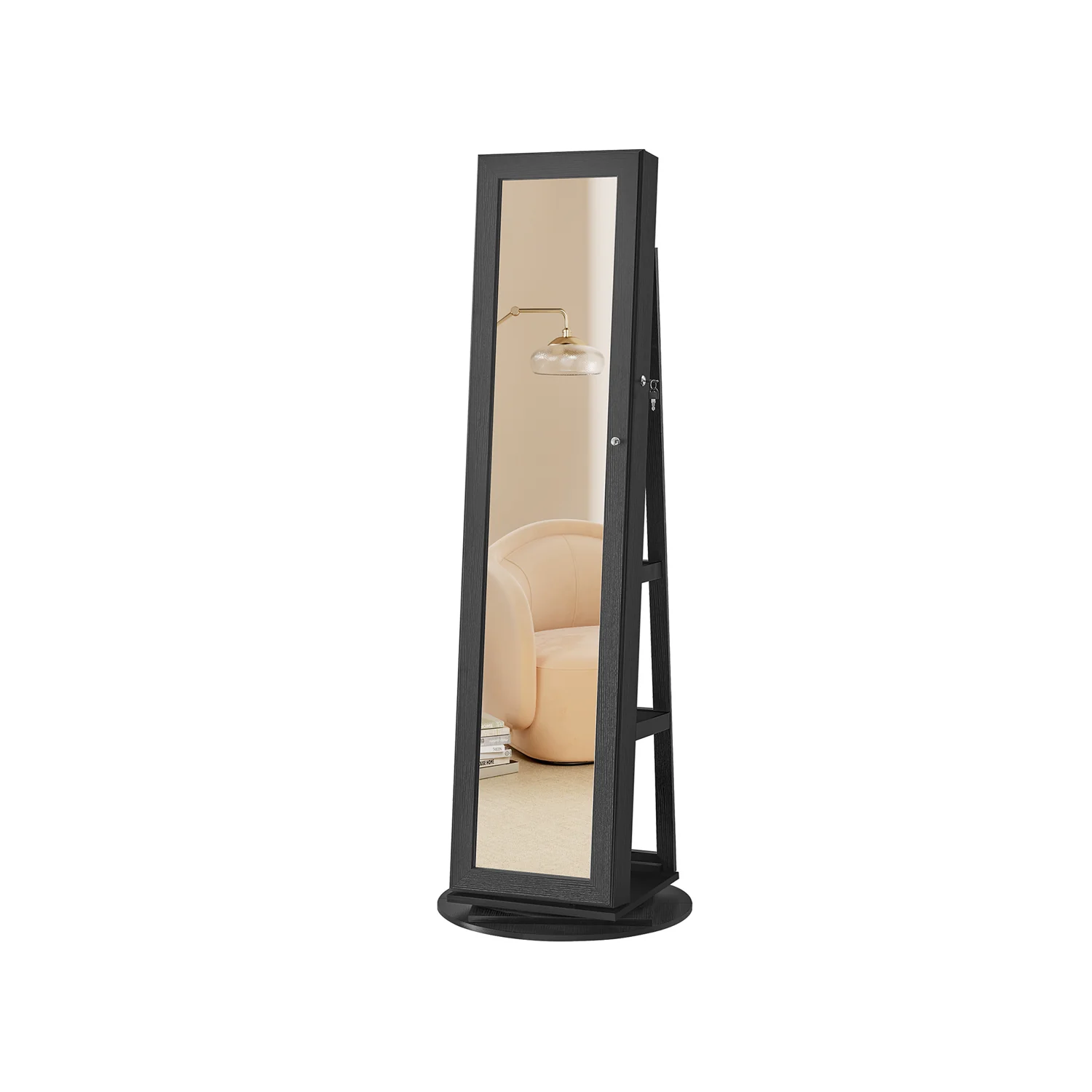 Lockable Jewelry Organizer with Full-Length Mirror - Image 4