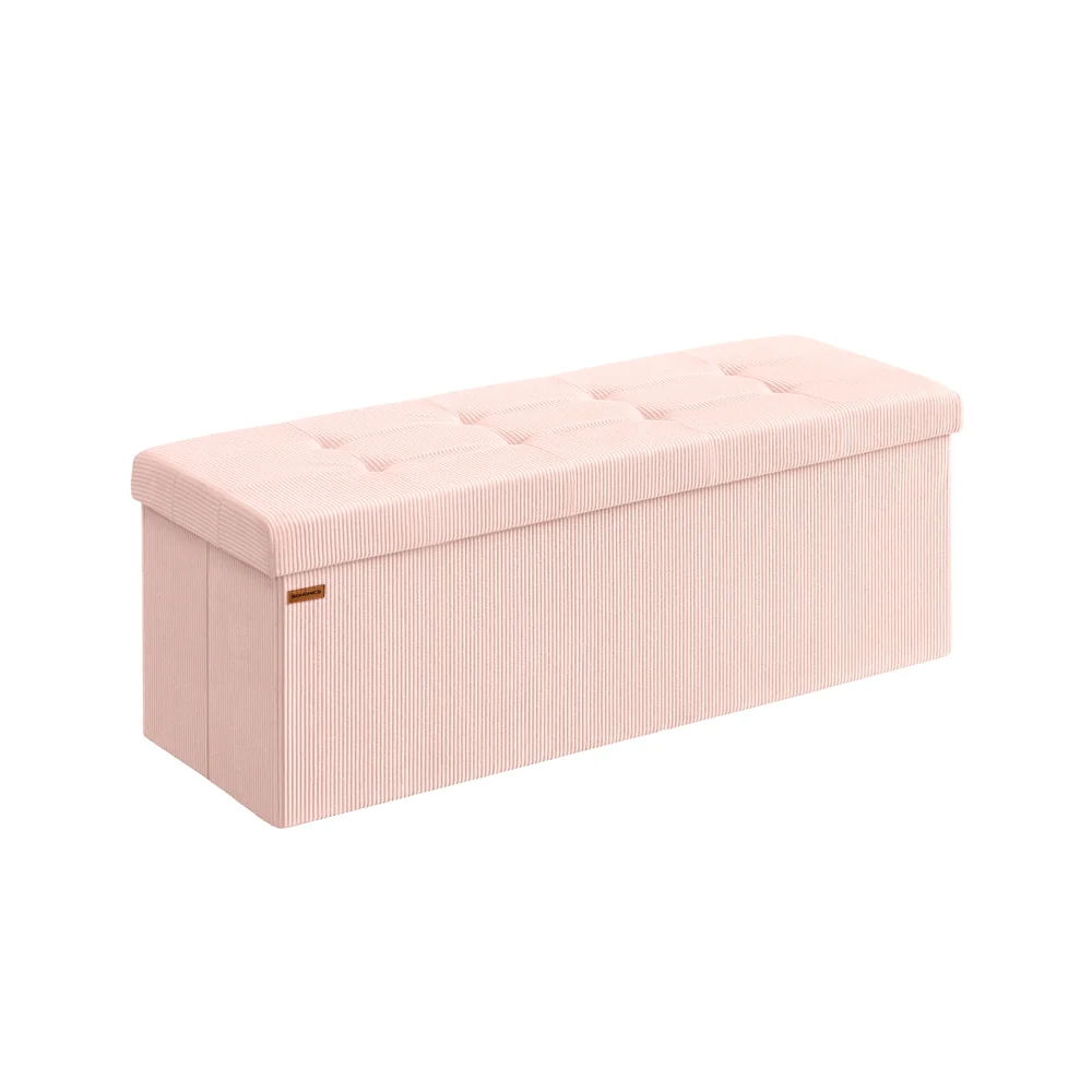 MAZIE Collection - Foldable storage ottoman bench with foot rest - Image 3