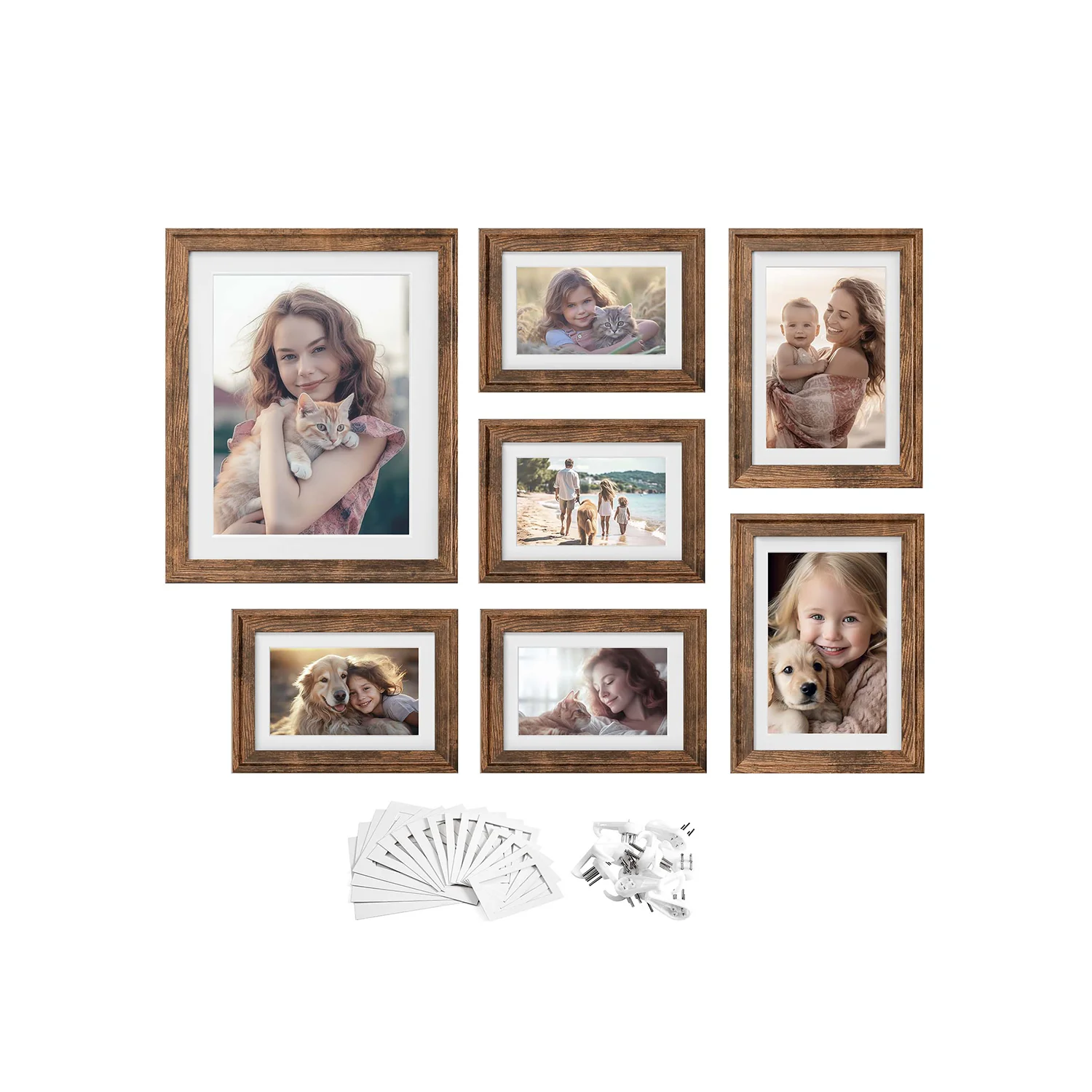 Set of 10 Picture Frames with 16 Mats - Image 4