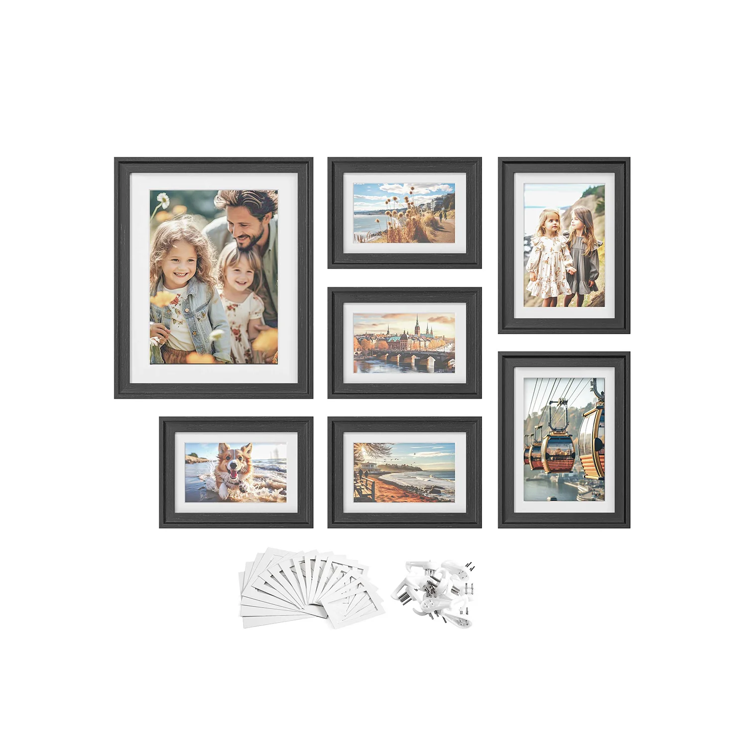 Set of 10 Picture Frames with 16 Mats - Image 5
