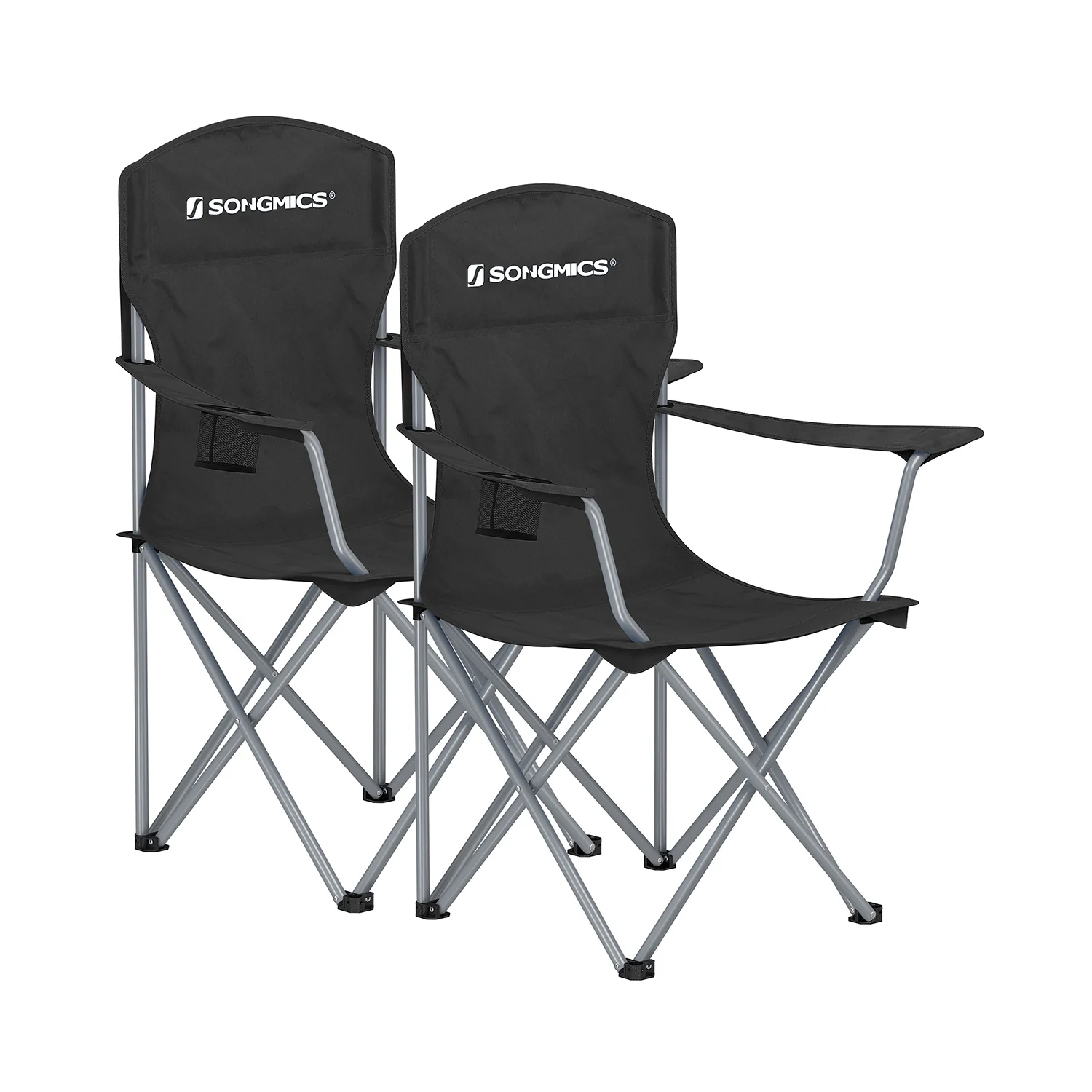 Set of 2 Folding Camping Chairs Max Capacity 330 lb