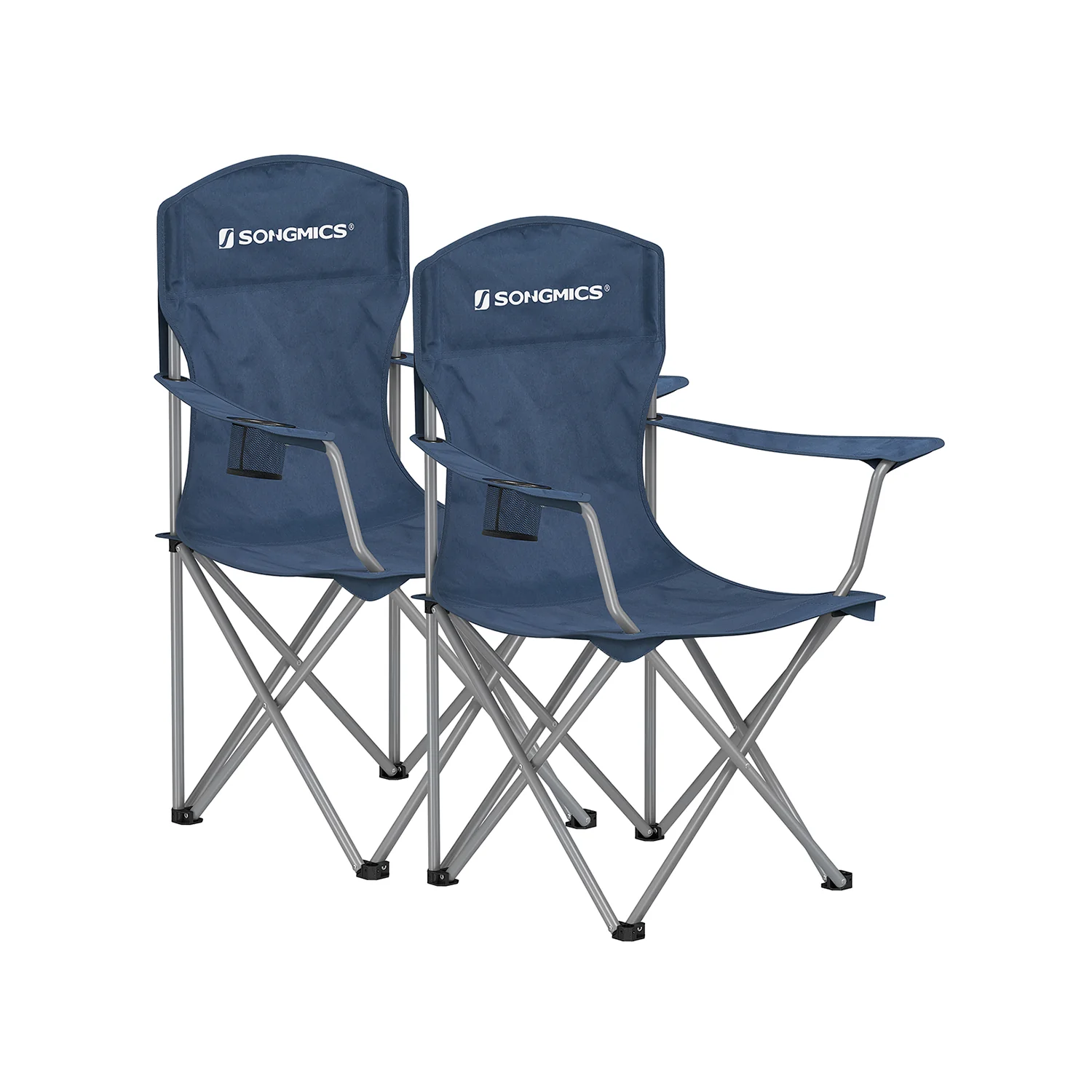 Set of 2 Folding Camping Chairs Max Capacity 330 lb - Image 2
