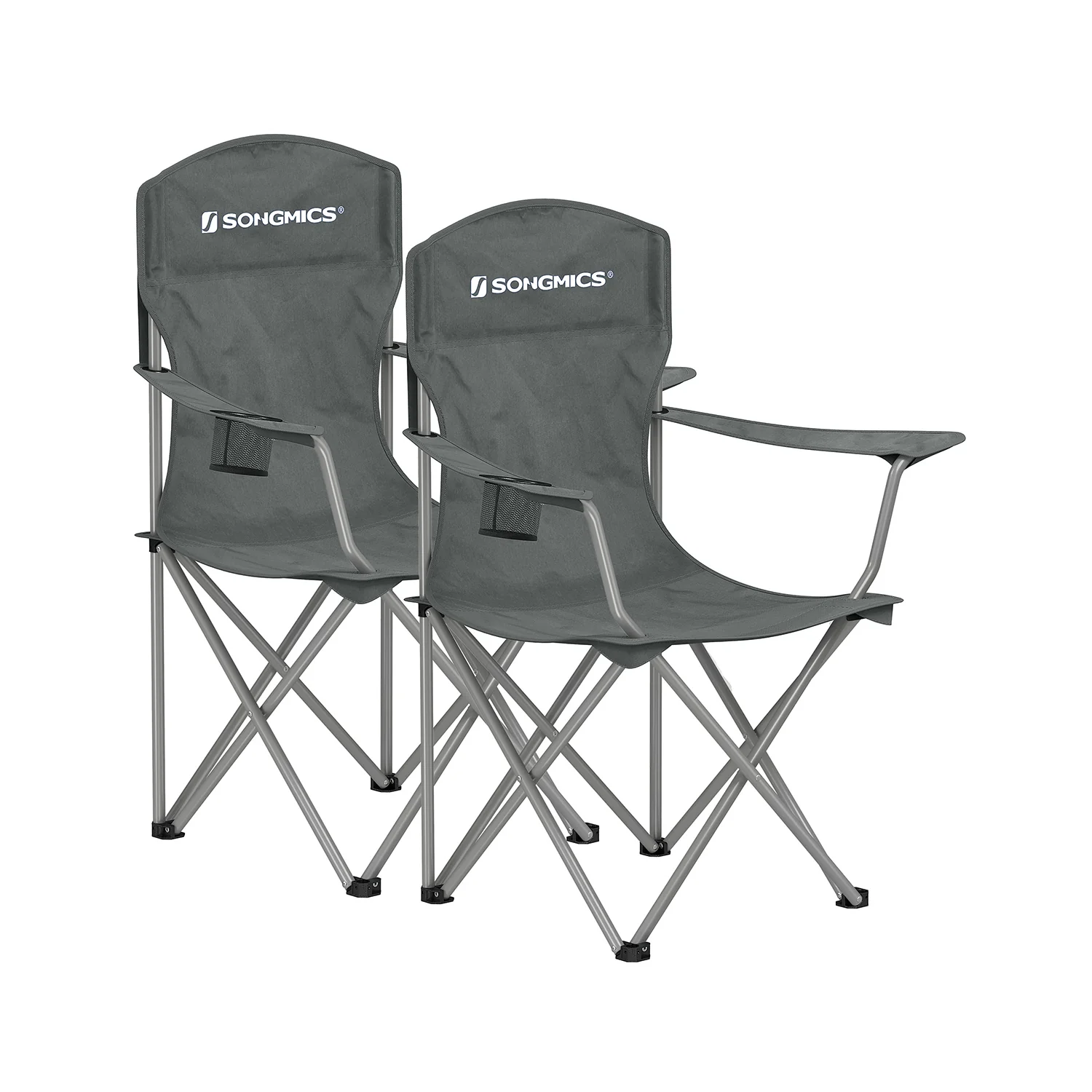 Set of 2 Folding Camping Chairs Max Capacity 330 lb - Image 3