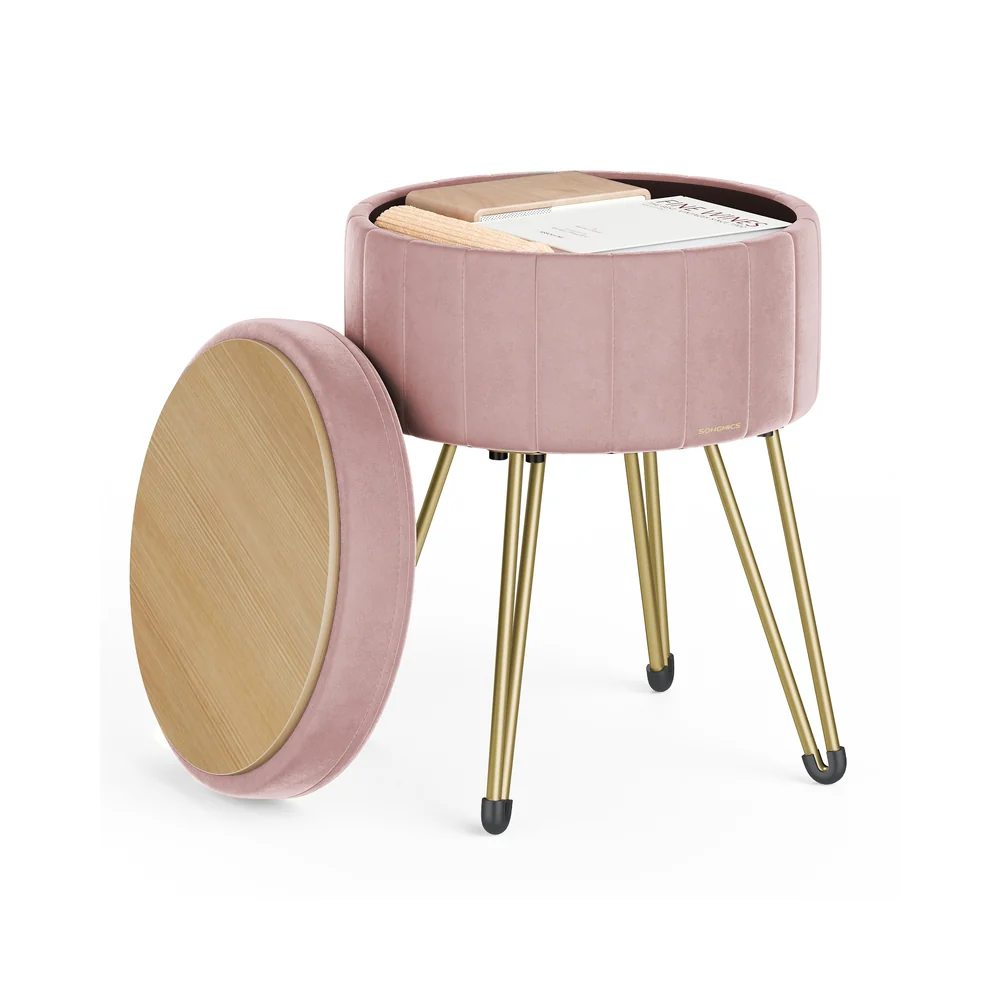 Giana Collection - Small Ottoman Stool with Storage