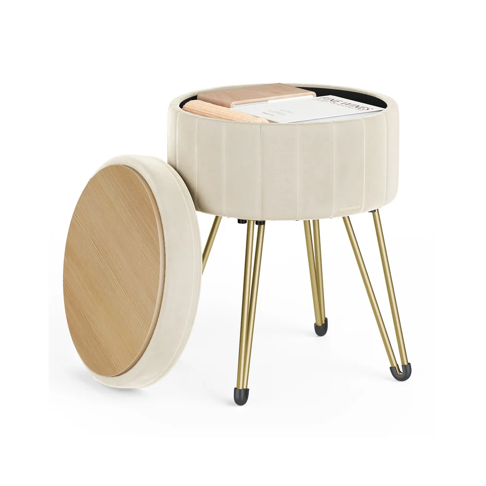 Giana Collection - Small Ottoman Stool with Storage - Image 2