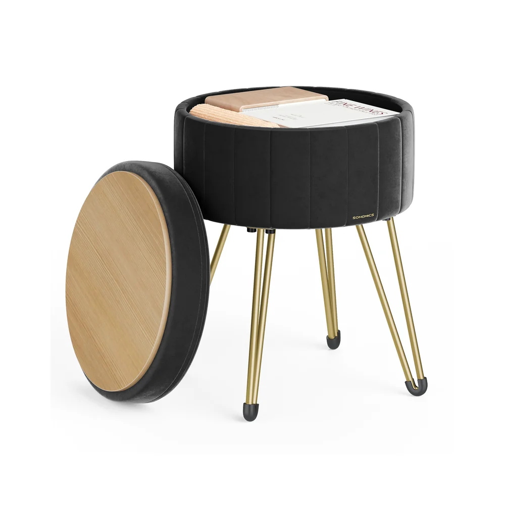 Giana Collection - Small Ottoman Stool with Storage - Image 3