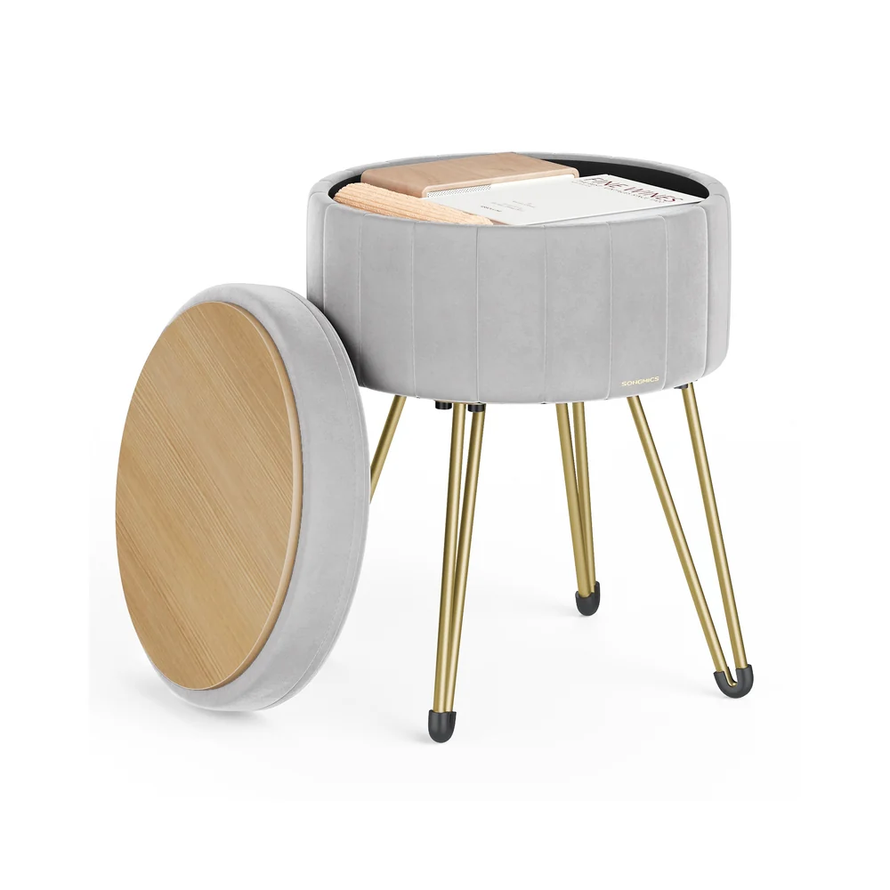 Giana Collection - Small Ottoman Stool with Storage - Image 4