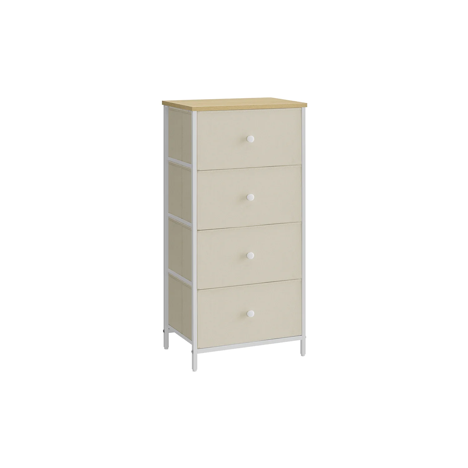 Fabric Dresser with 4 Drawers, Metal Frame - Image 3