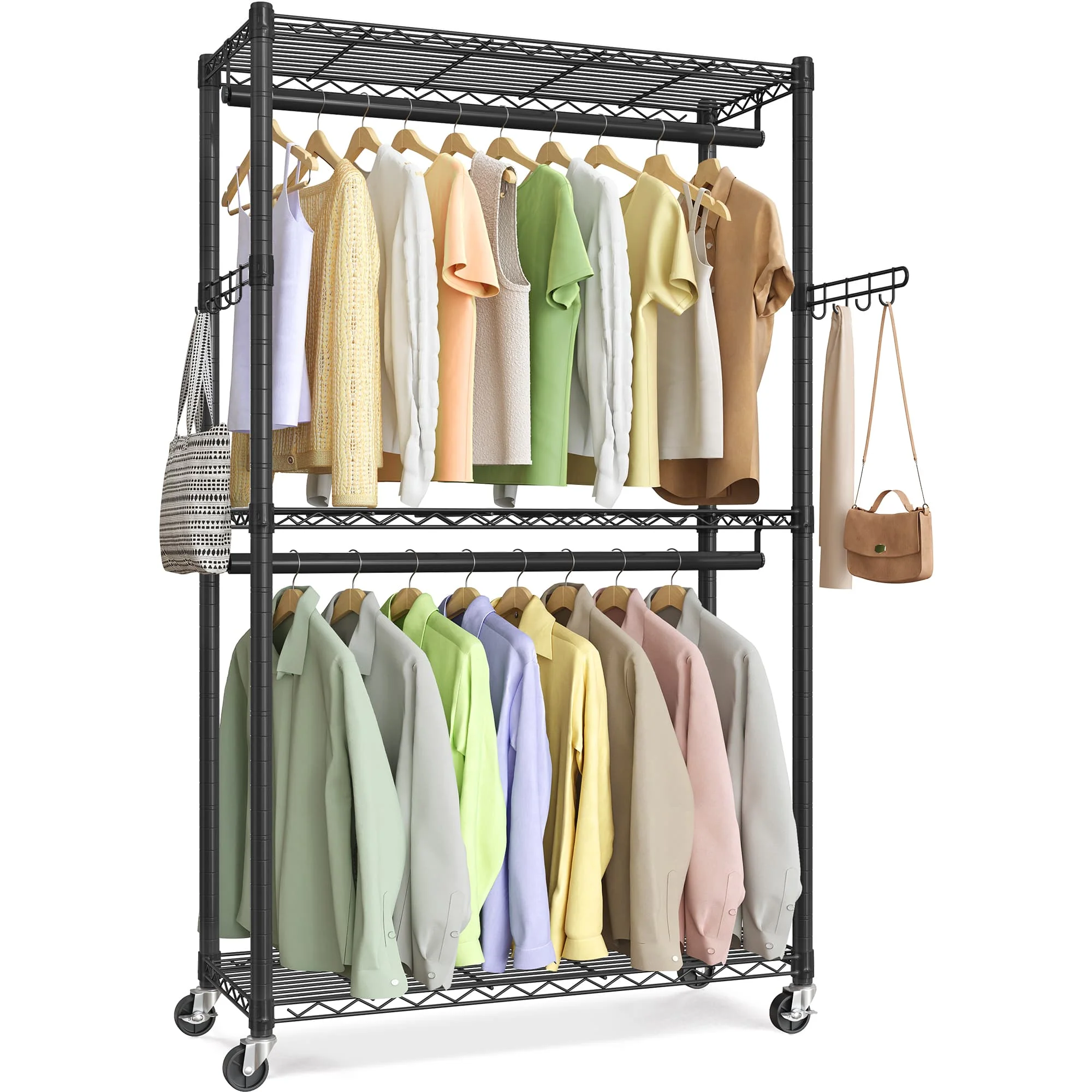 Heavy-Duty Rolling Clothes Rack - Image 3