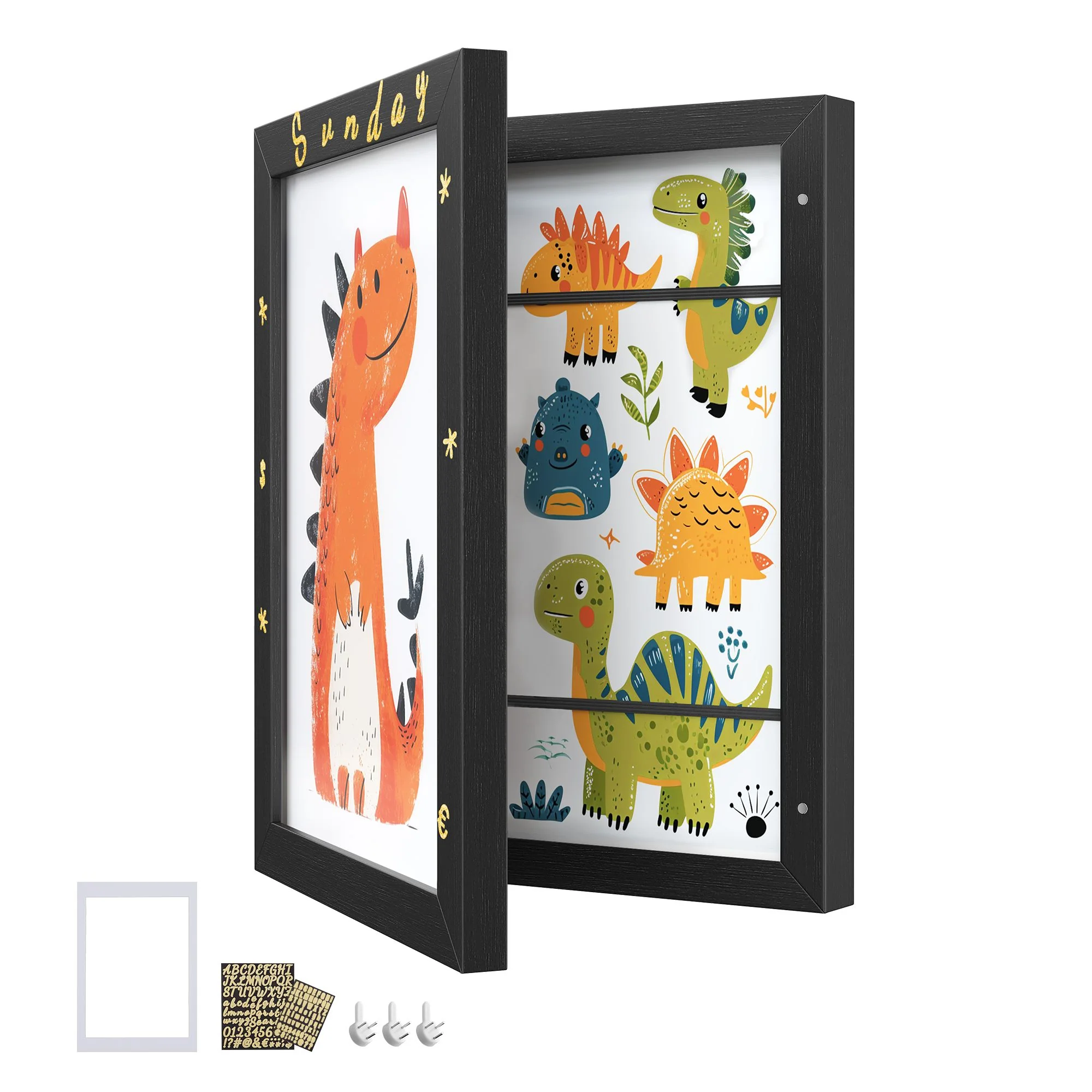 SONGMICS Kids Artwork Frame Changeable, A4, 8.5x11 Art Picture Frame Display for Room Decor