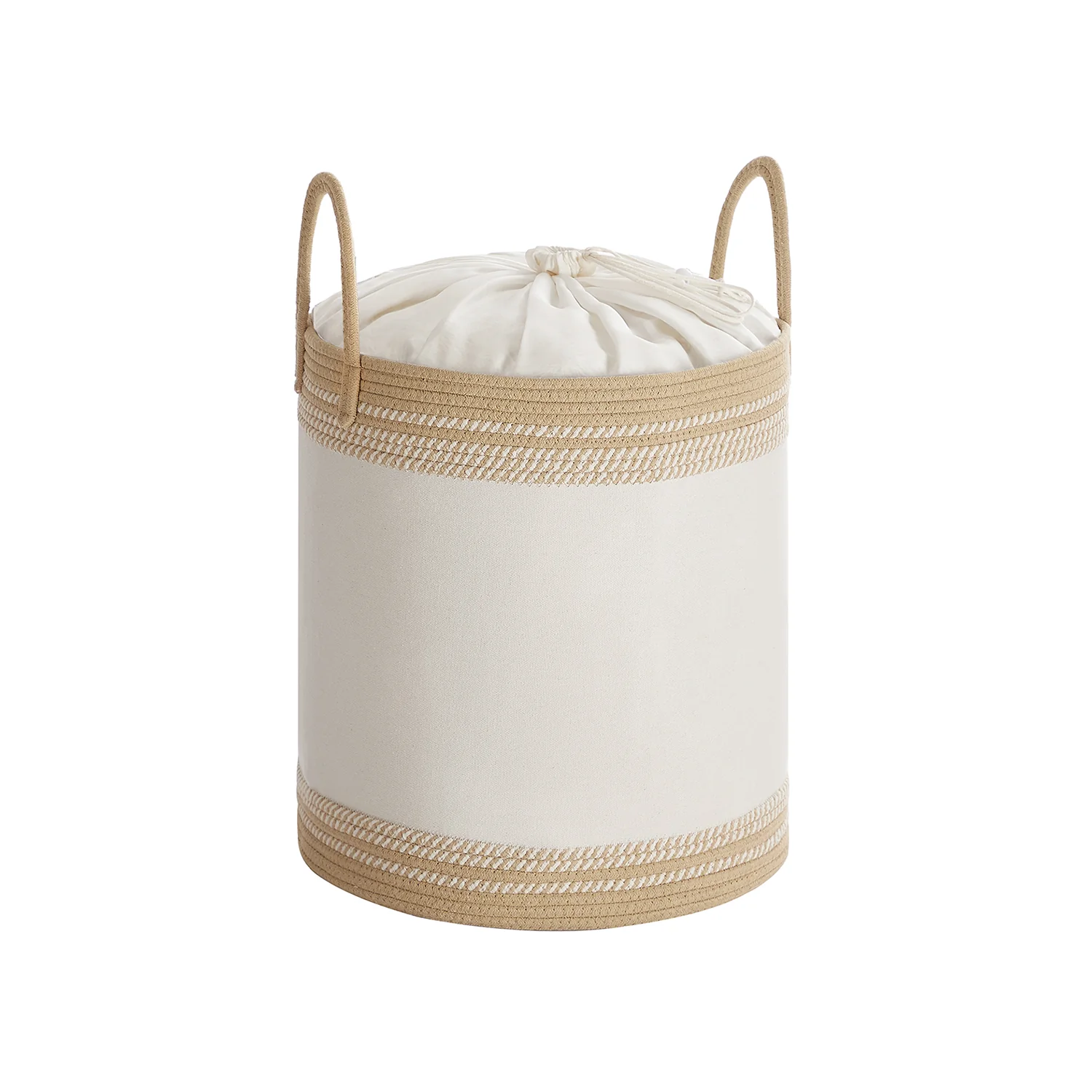 Cotton rope laundry basket with handles - Image 2