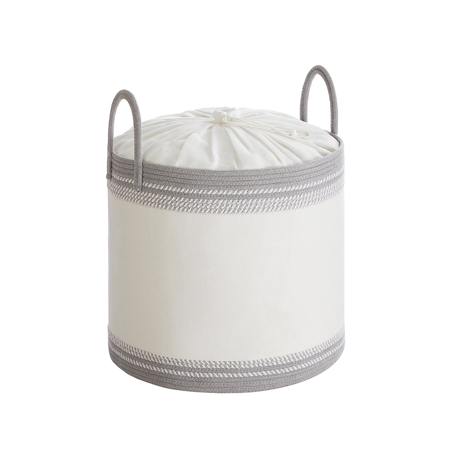 Cotton rope laundry basket with handles - Image 3