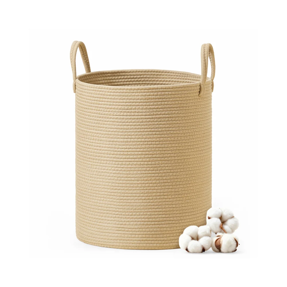 Cotton rope laundry basket with handles - Image 5