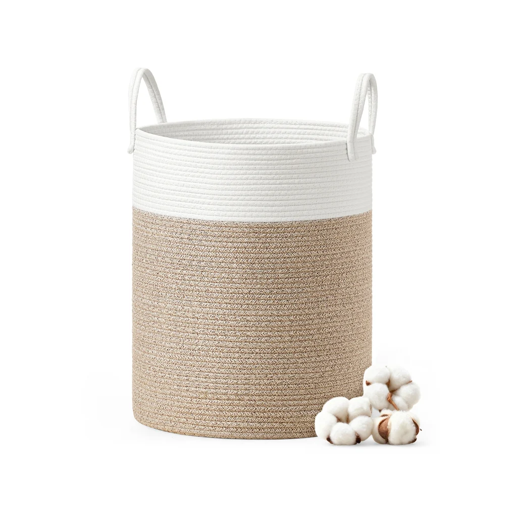 Cotton rope laundry basket with handles - Image 6