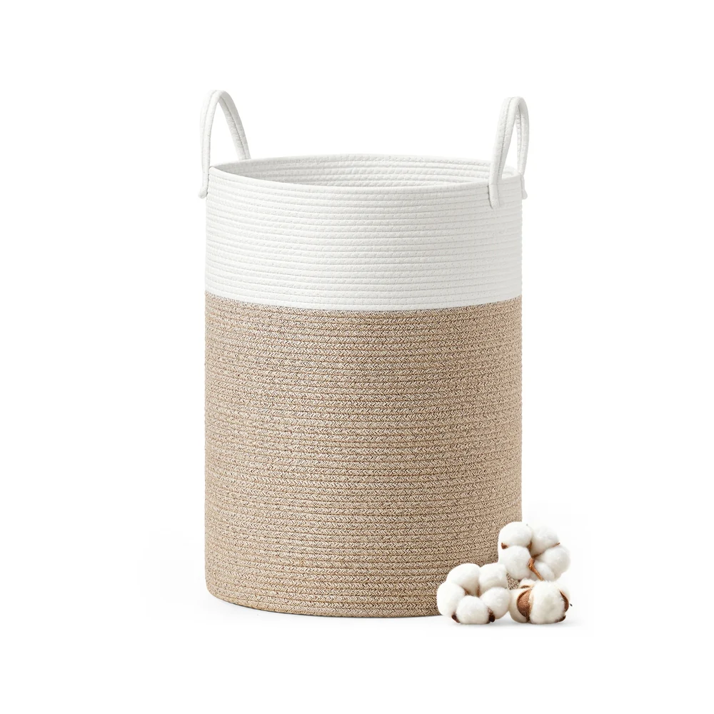 Cotton rope laundry basket with handles - Image 7