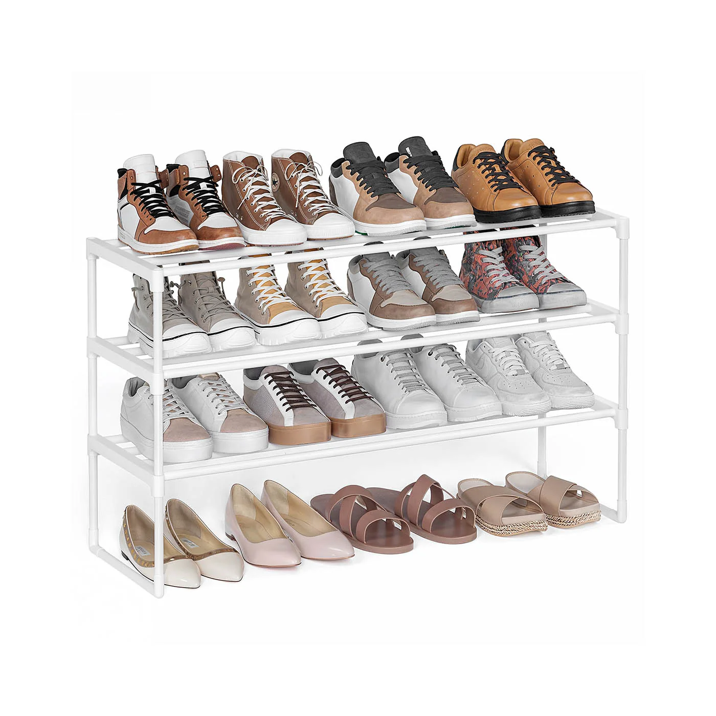 Stackable Metal Shoe Rack for Entryway Organization