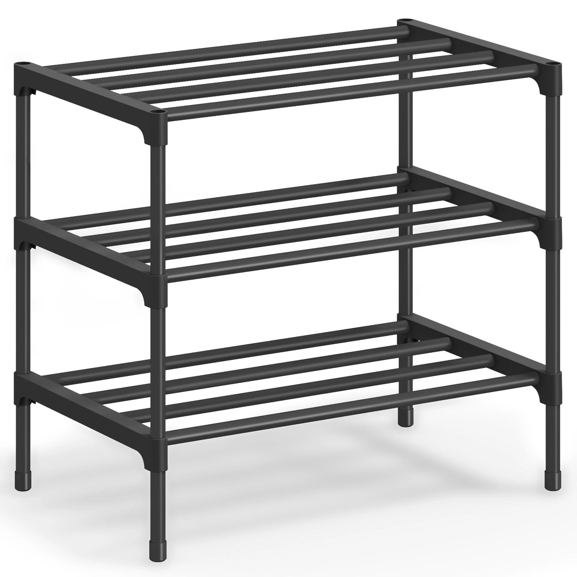 Shoe Rack for Closet, Compact Metal Shoe Organizer Shelf for Entryway - Image 2
