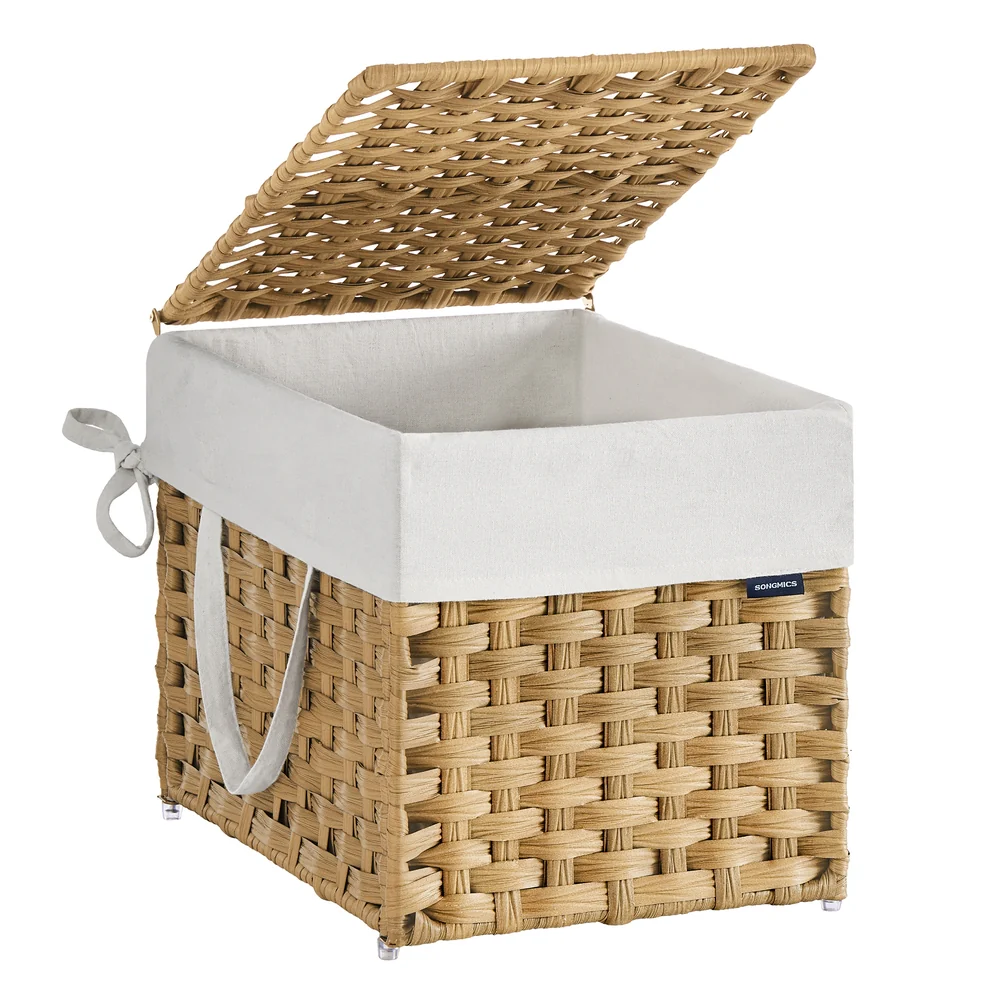 Slim Laundry Hamper with Lid and Handles - Image 4