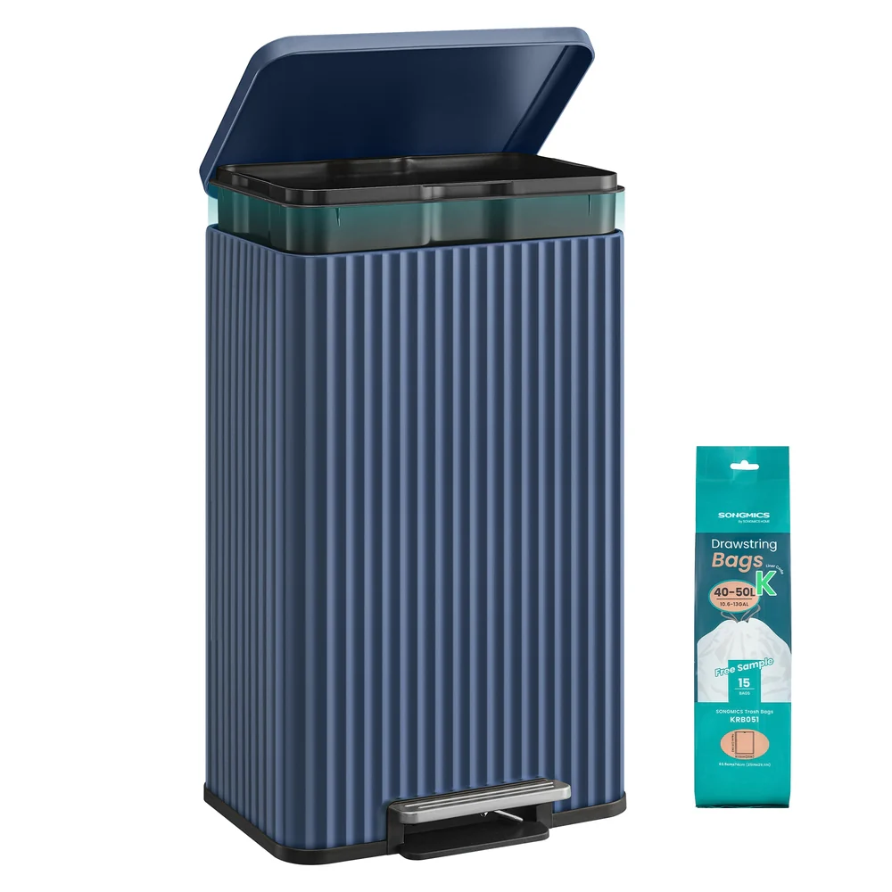 Stainless Steel Garbage Can with Lid and Removable Inner Bucket - Image 6