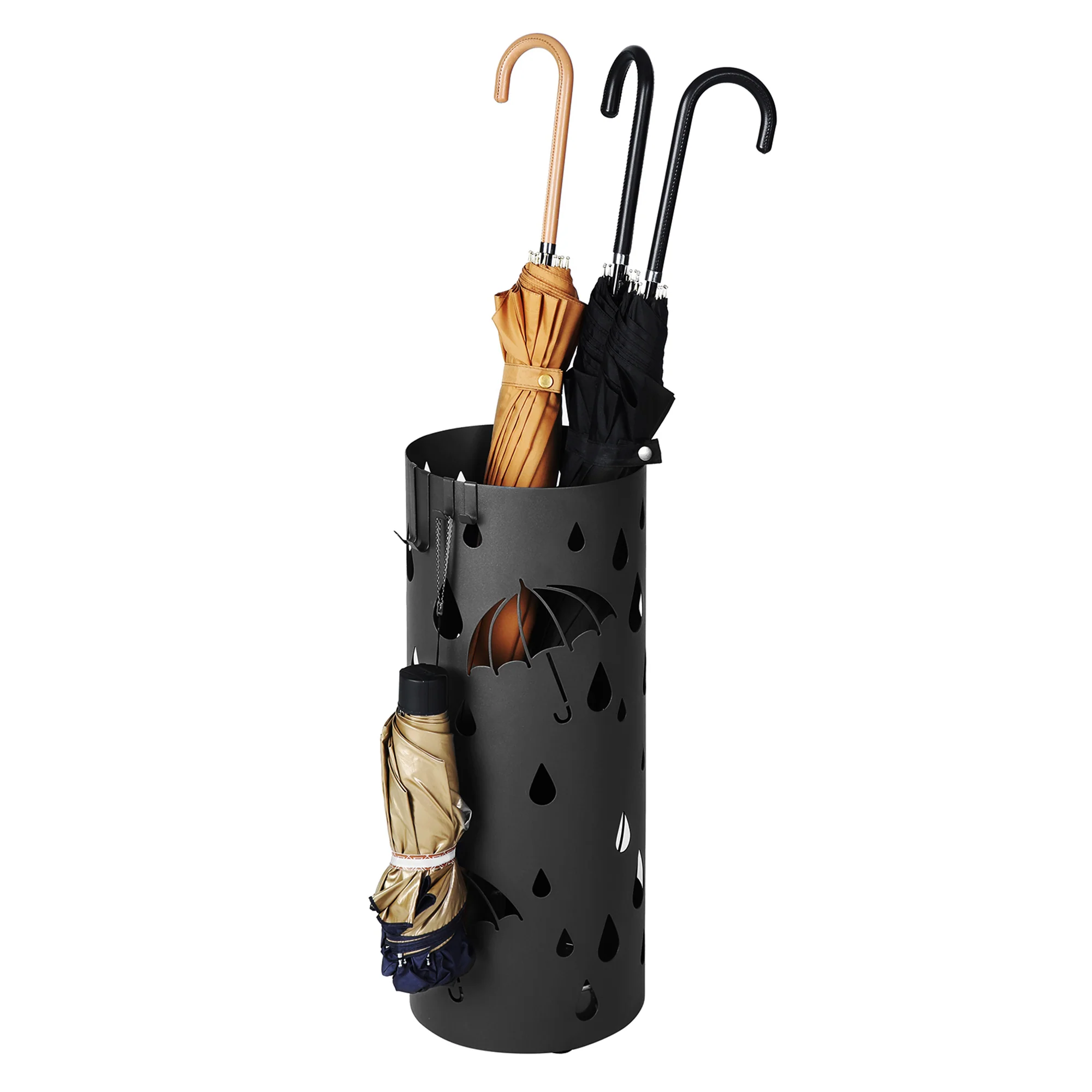 SONGMICS Umbrella Stand, Metal Umbrella Holder for Entryway
