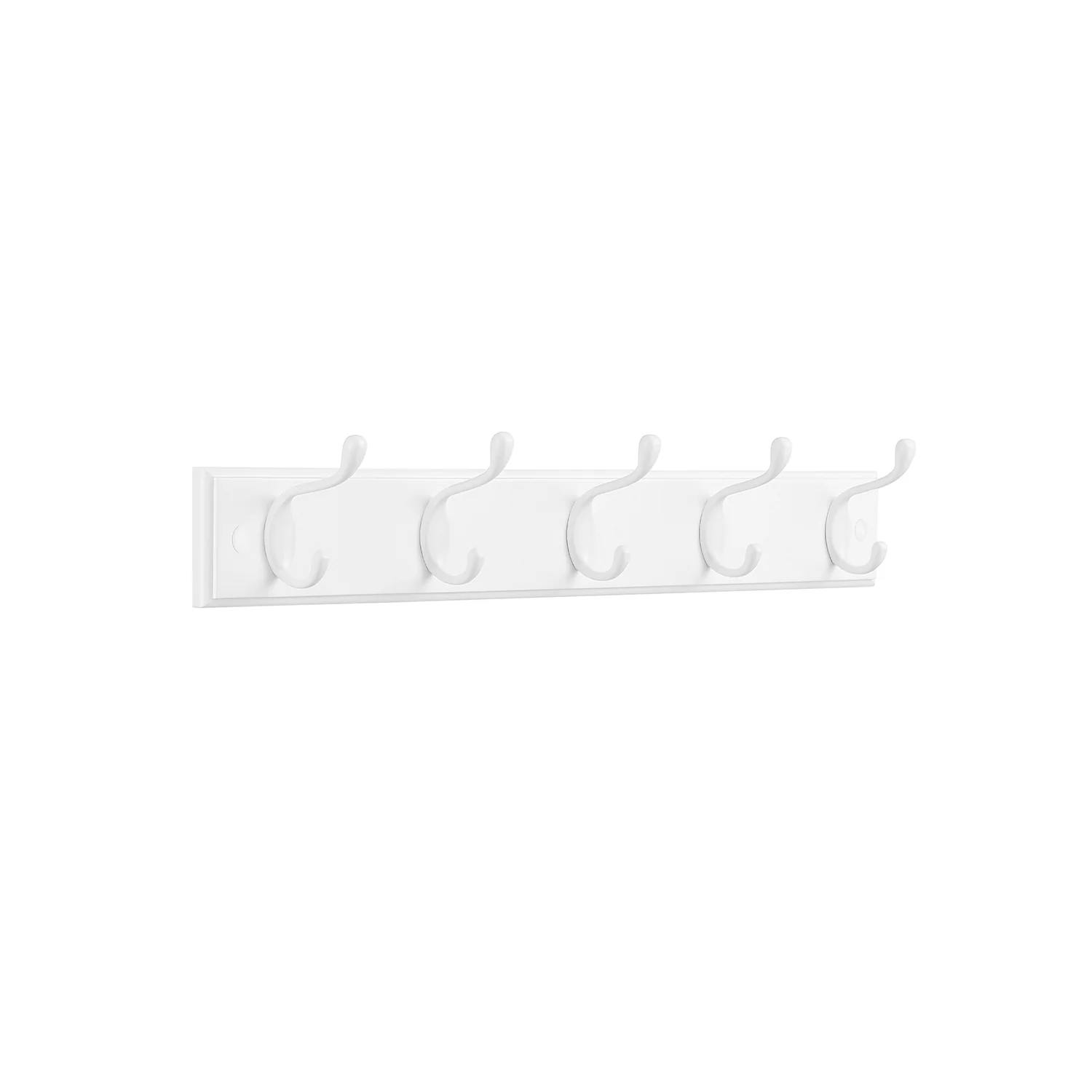 Wall-Mounted Coat Rack with 5 Double Metal Hooks