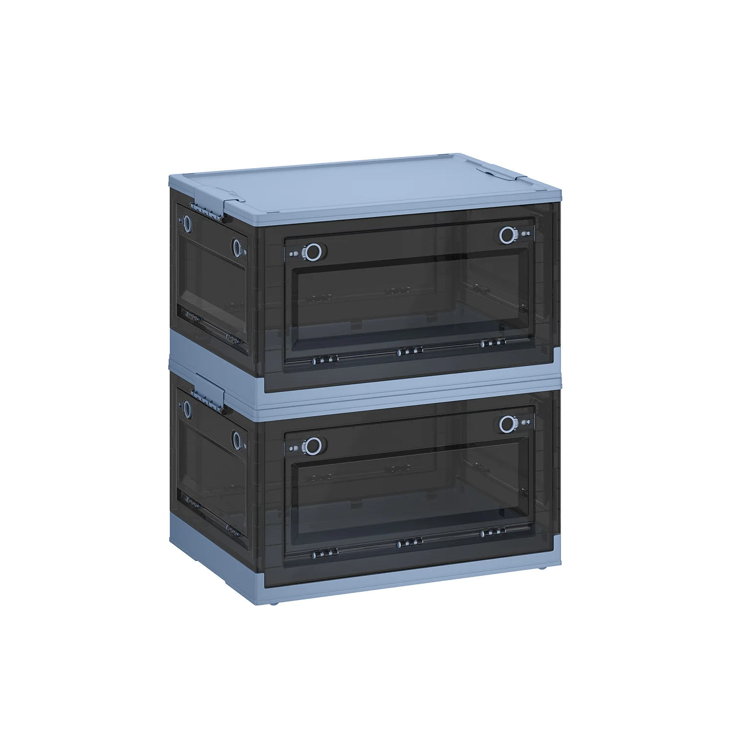 Stackable Storage Bins with Lids and Wheels - Image 3