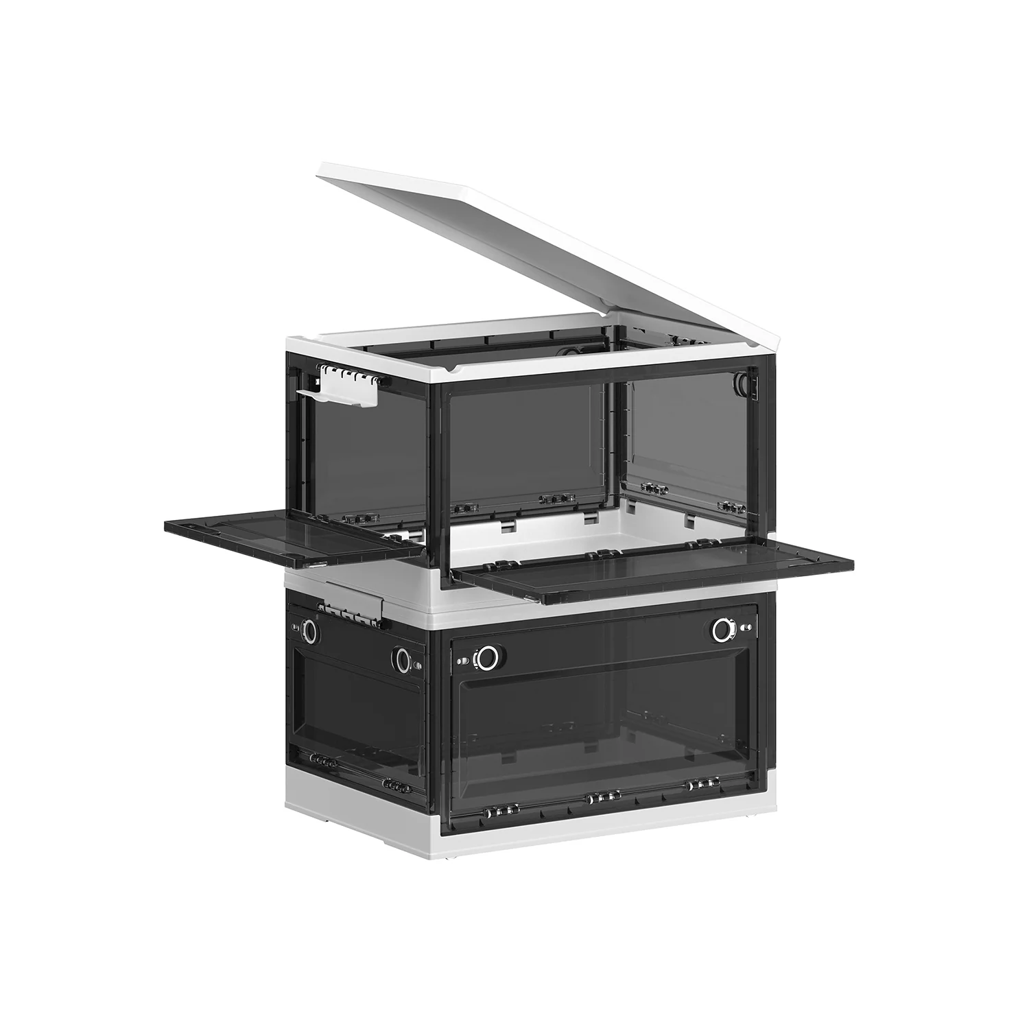 Stackable Storage Bins with Lids and Wheels - Image 5