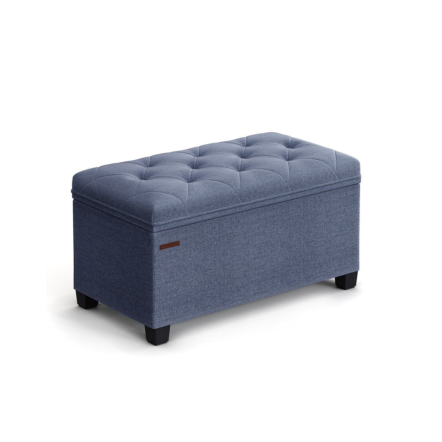 Storage Ottoman Bench, Linen-Look Fabric - Image 2