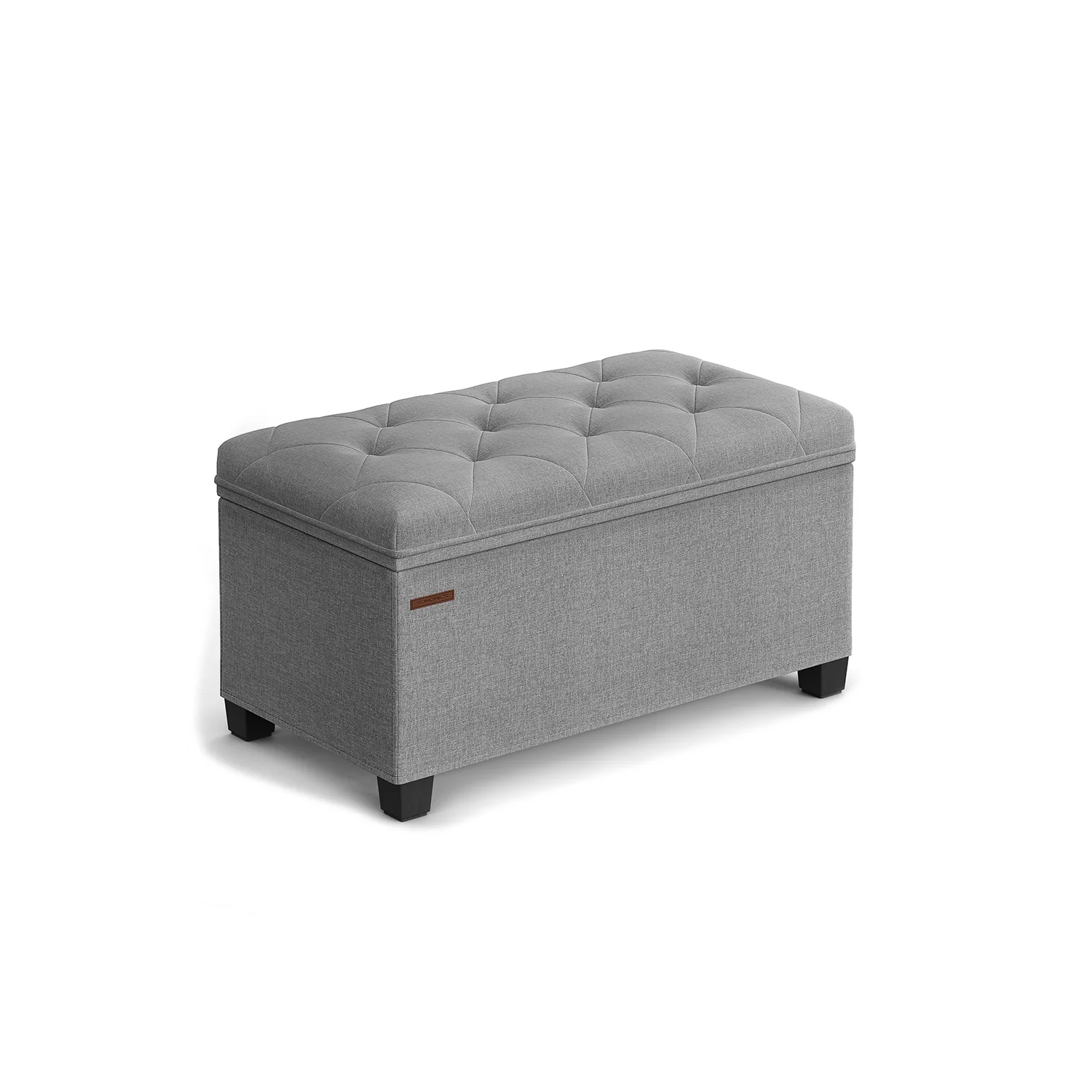 Storage Ottoman Bench, Linen-Look Fabric - Image 4