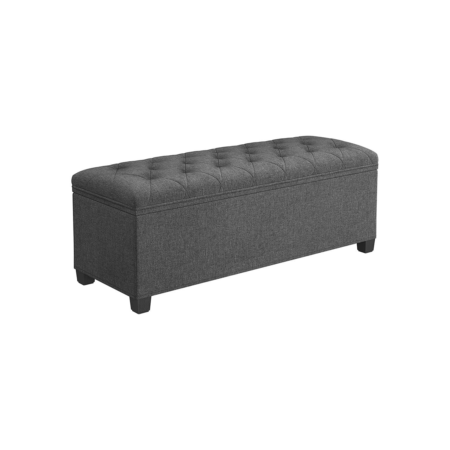 Storage Ottoman Bench, Linen-Look Fabric - Image 5