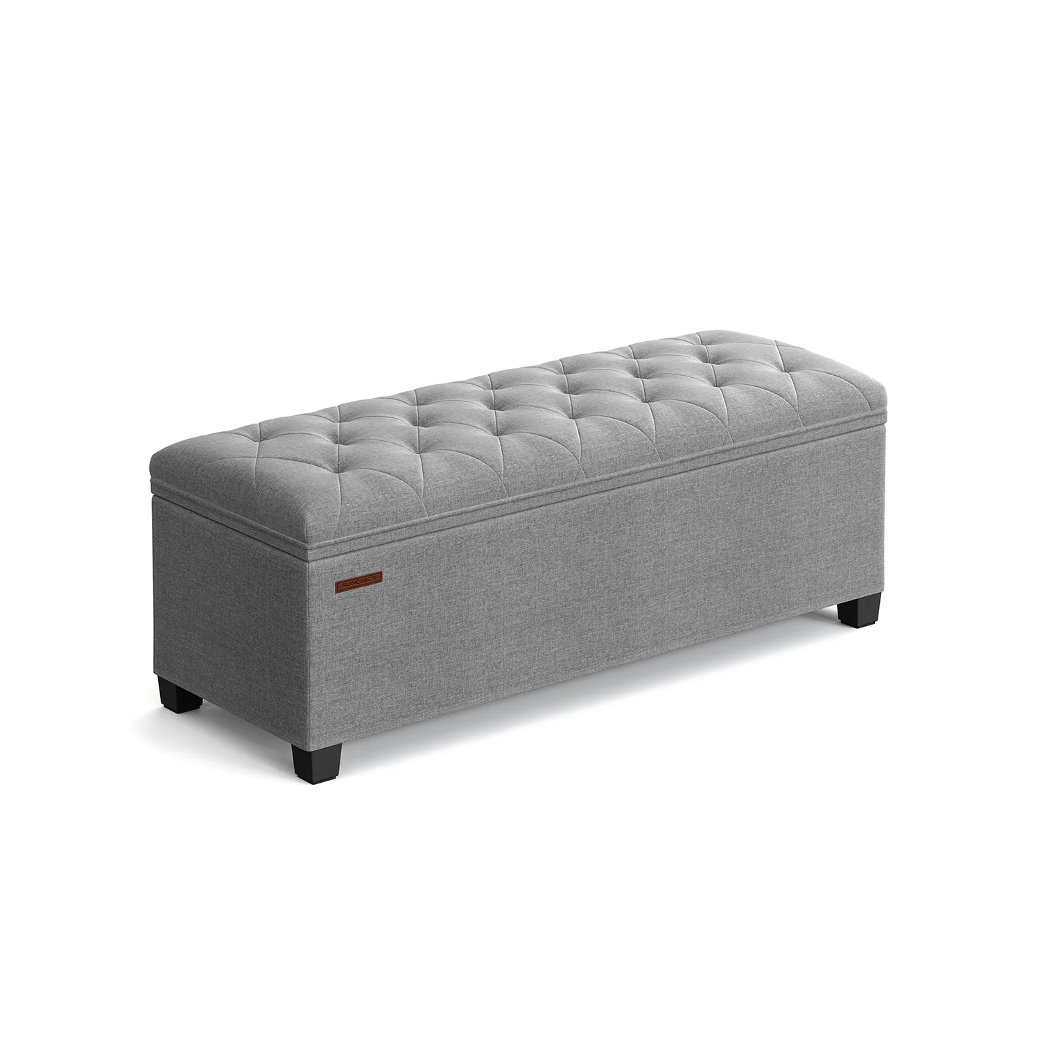 Storage Ottoman Bench, Linen-Look Fabric - Image 7