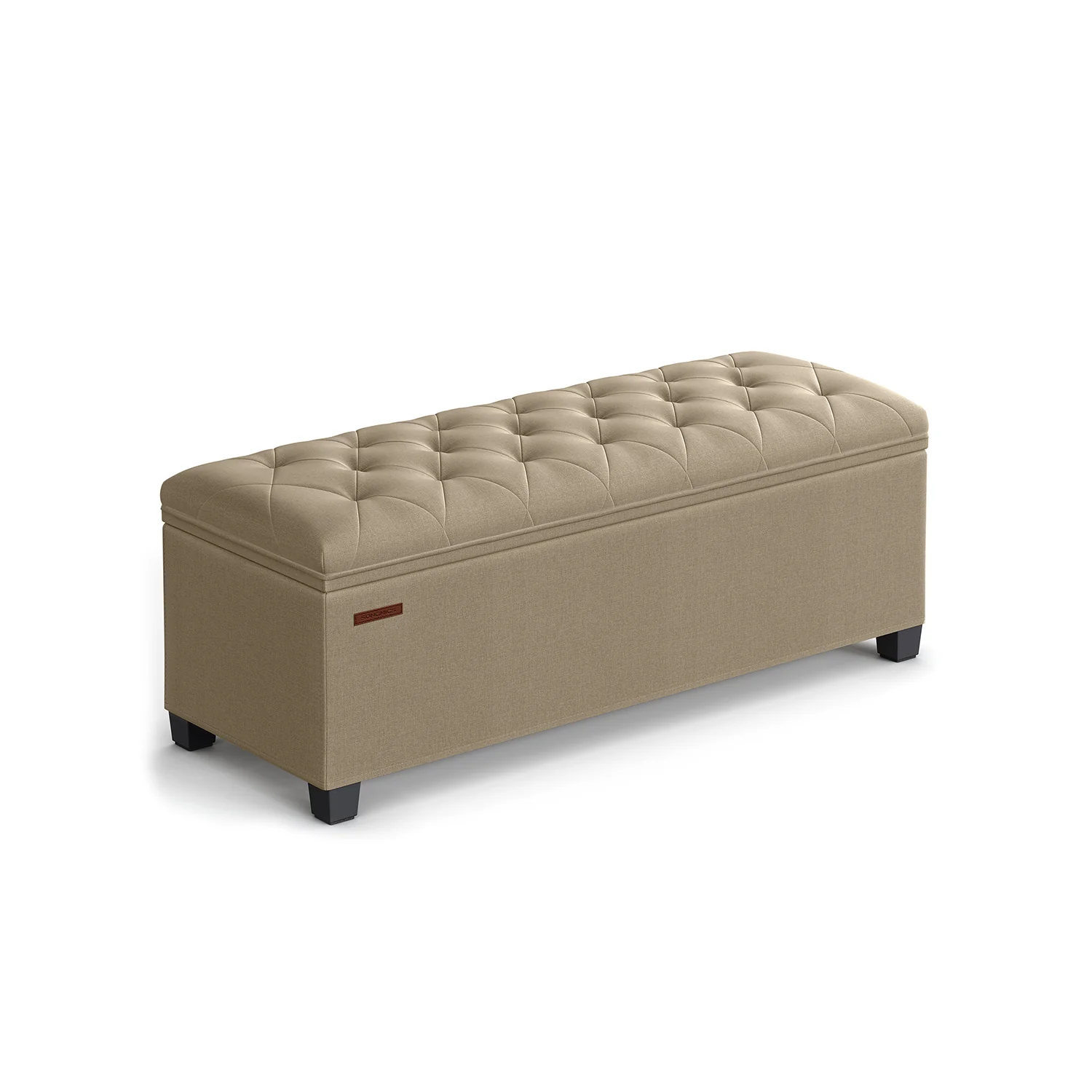 Storage Ottoman Bench, Linen-Look Fabric - Image 8