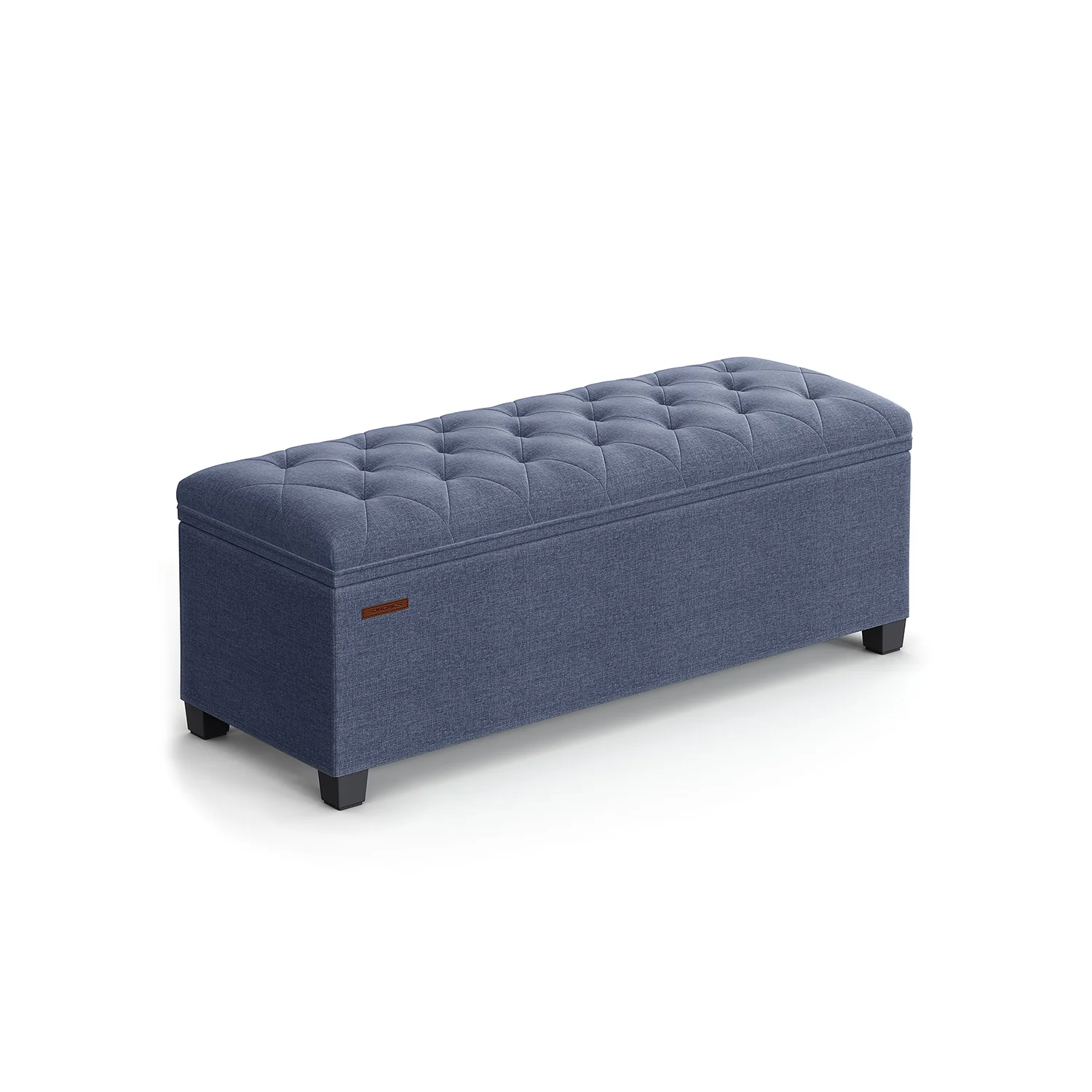 Storage Ottoman Bench, Linen-Look Fabric - Image 9