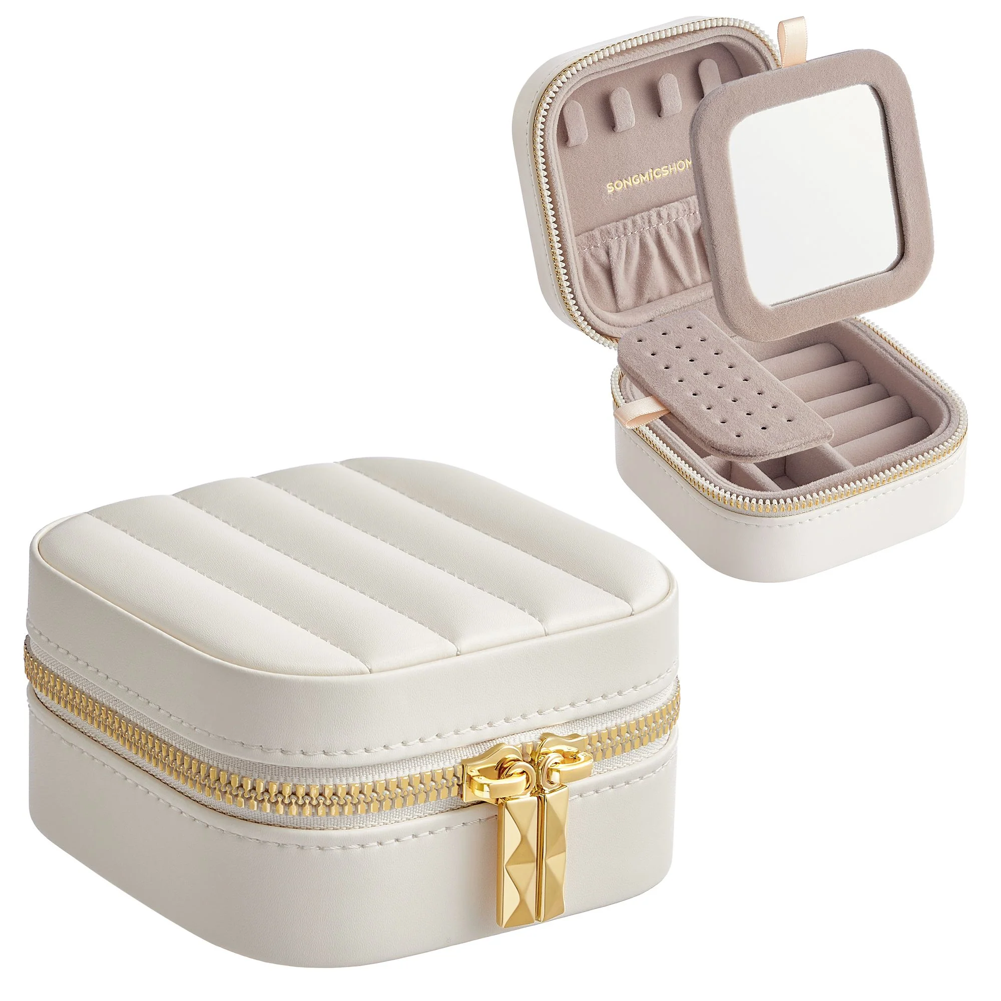 ANAH Collection - Travel Jewelry Box with Mirror