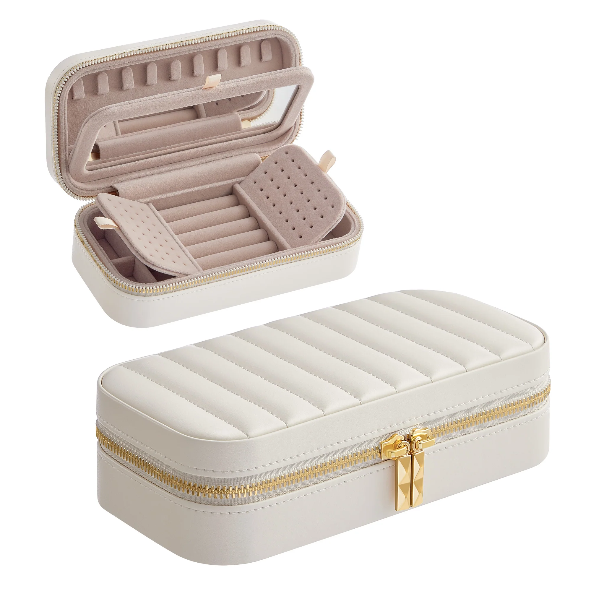 ANAH Collection - Travel Jewelry Box with Mirror - Image 3