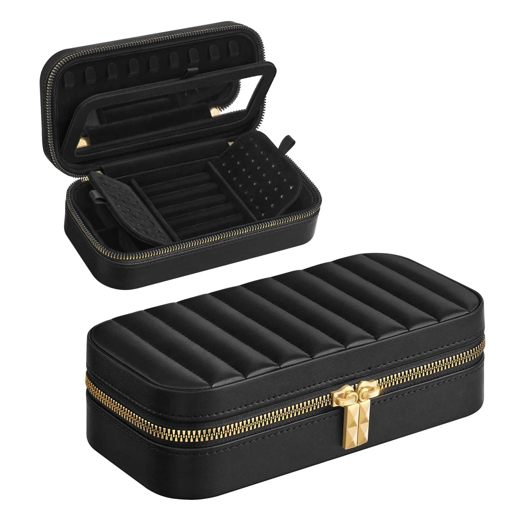 ANAH Collection - Travel Jewelry Box with Mirror - Image 4
