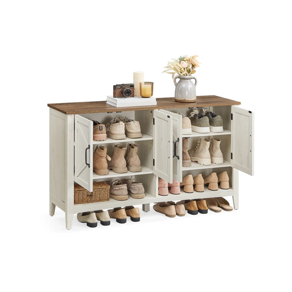 Liry Collection - 3-Tier Shoe Cabinet Farmhouse Style