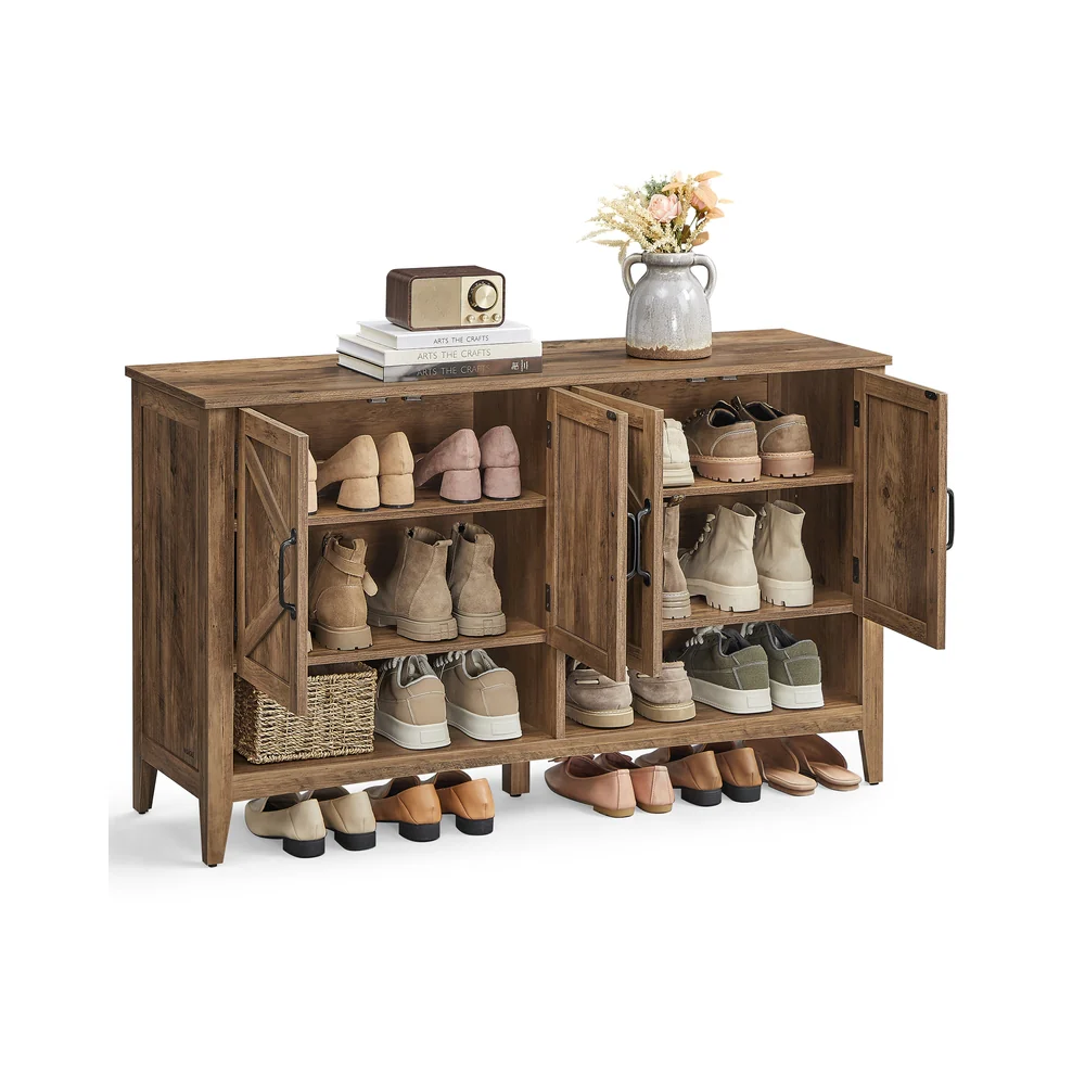 Liry Collection - 3-Tier Shoe Cabinet Farmhouse Style - Image 2