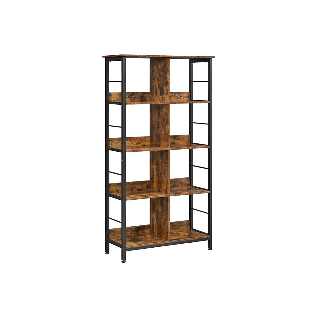 4-Tier Industrial Bookshelf