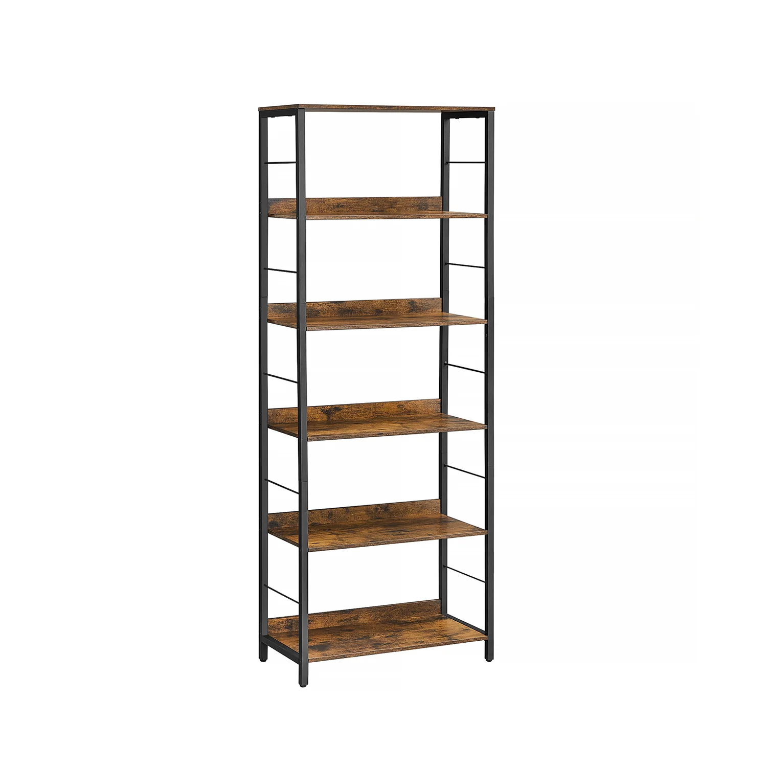 6-Tier Industrial Bookshelf